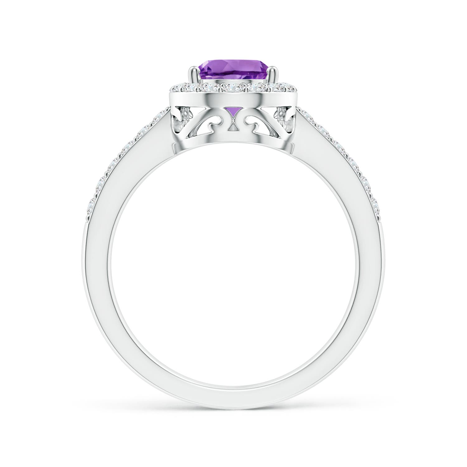 AA - Amethyst / 1.41 CT / 14 KT White Gold