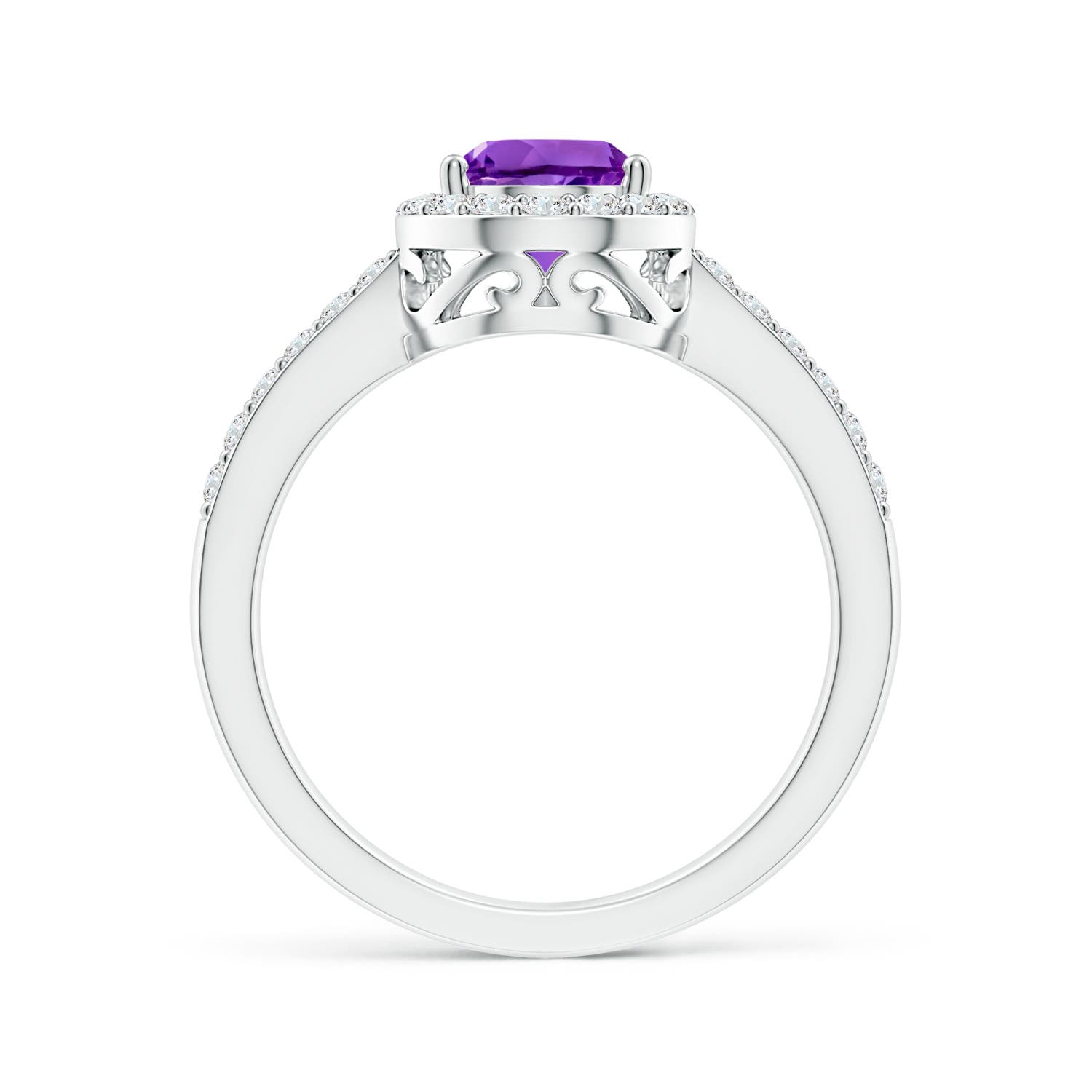 AAA - Amethyst / 1.41 CT / 14 KT White Gold