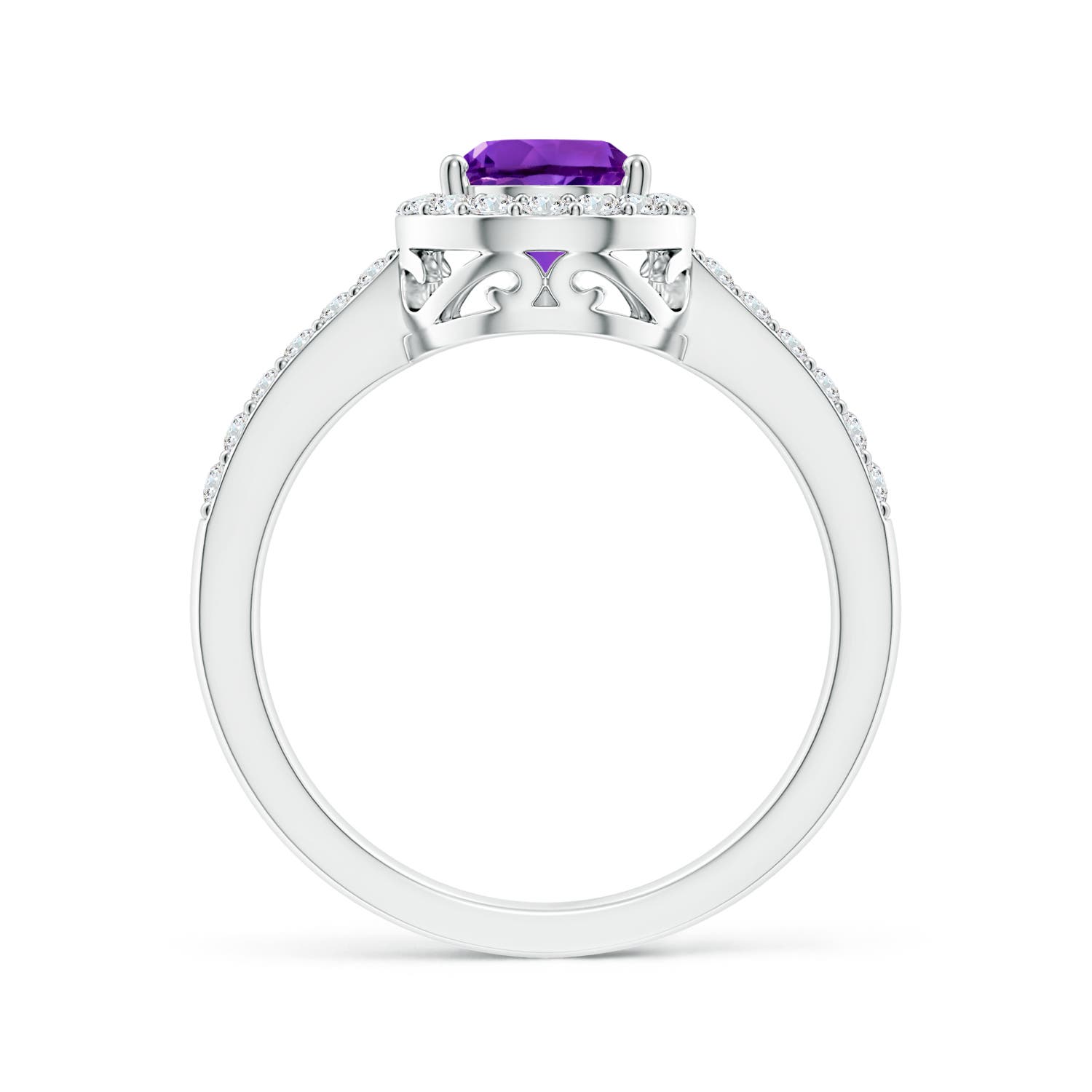 AAAA - Amethyst / 1.41 CT / 14 KT White Gold