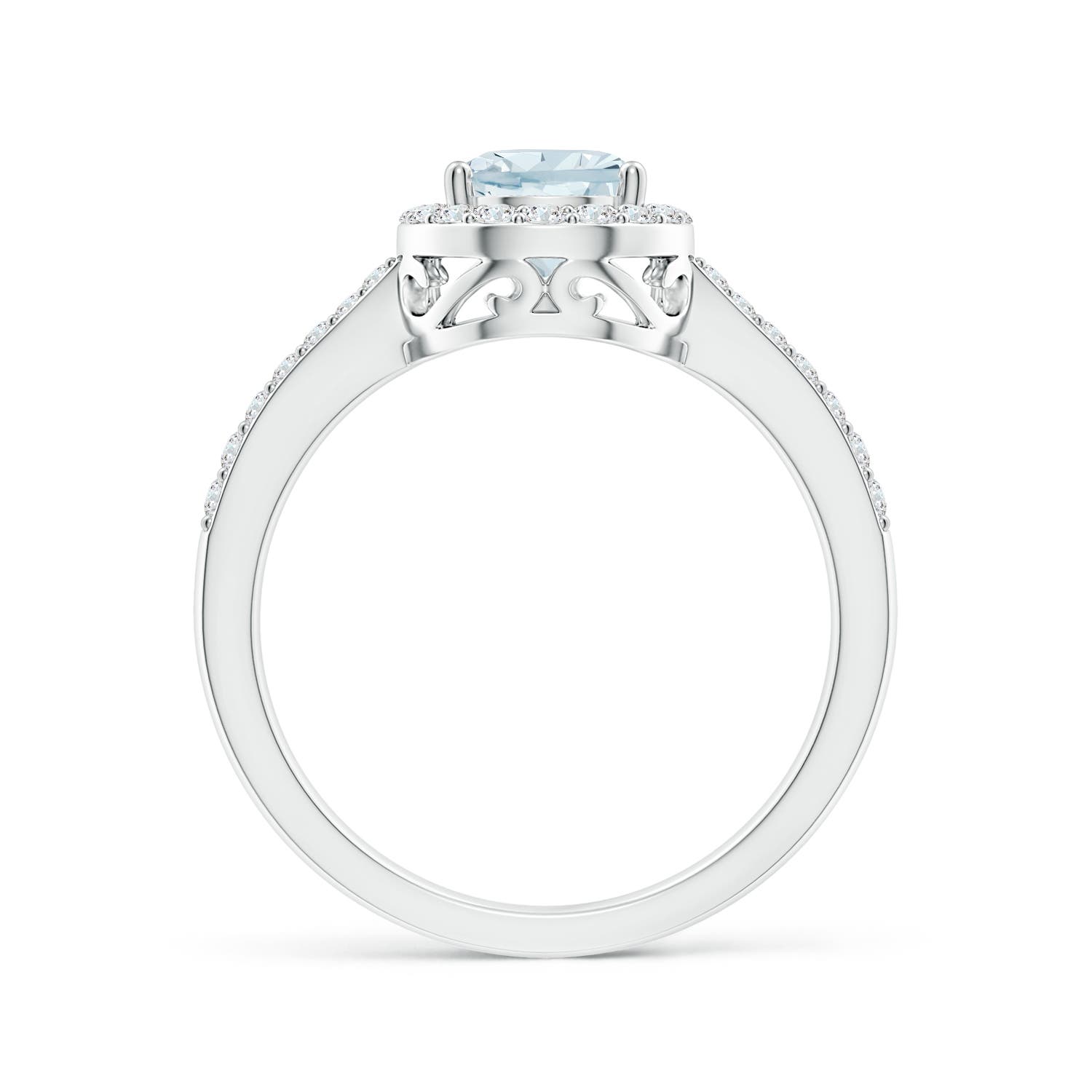 A - Aquamarine / 1.16 CT / 14 KT White Gold