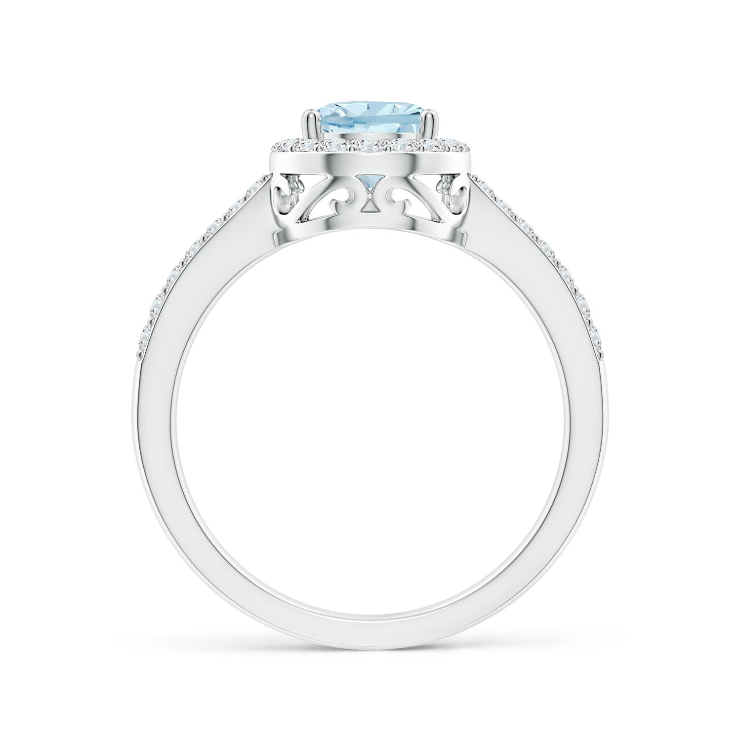 AA - Aquamarine / 1.16 CT / 14 KT White Gold