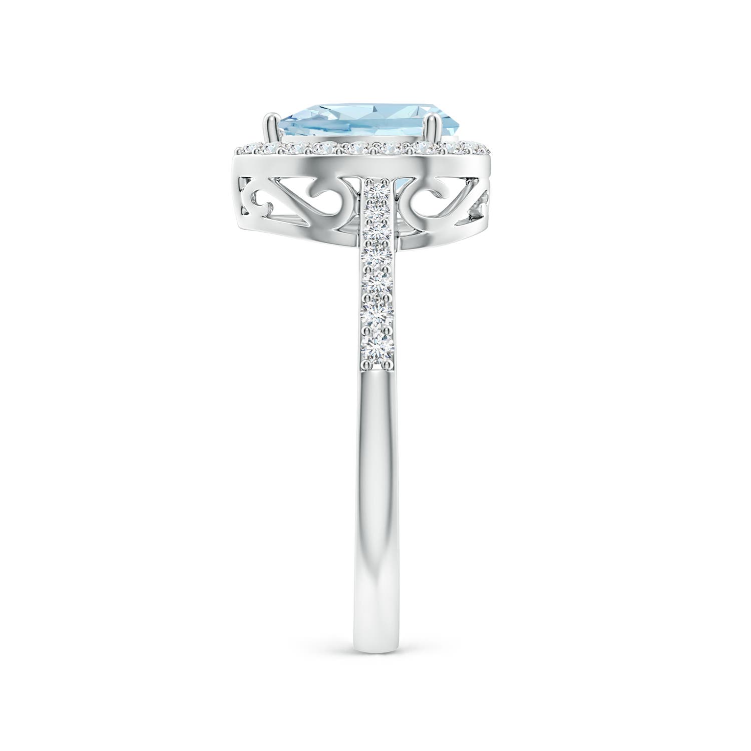 AA - Aquamarine / 1.16 CT / 14 KT White Gold