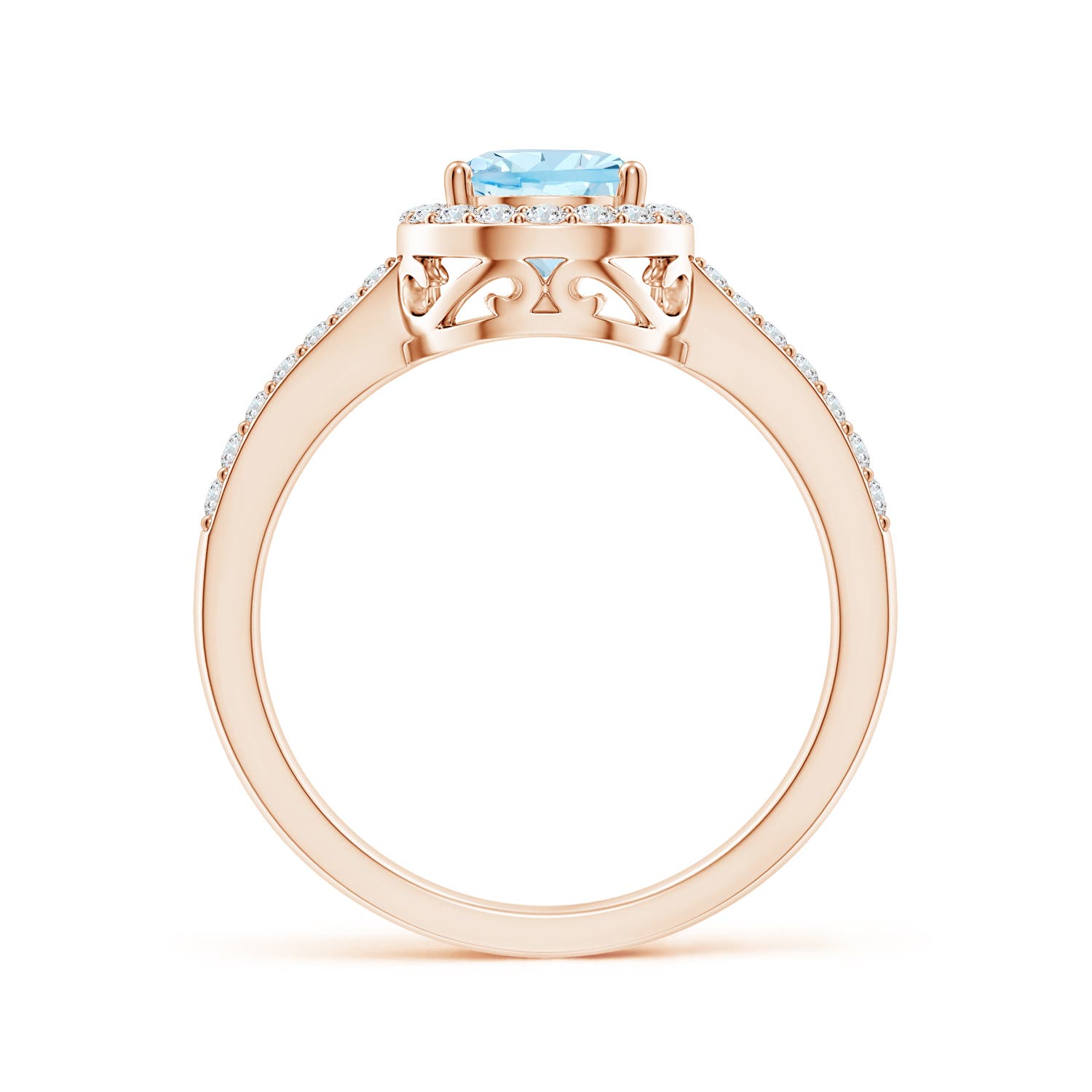 AAA - Aquamarine / 1.16 CT / 14 KT Rose Gold