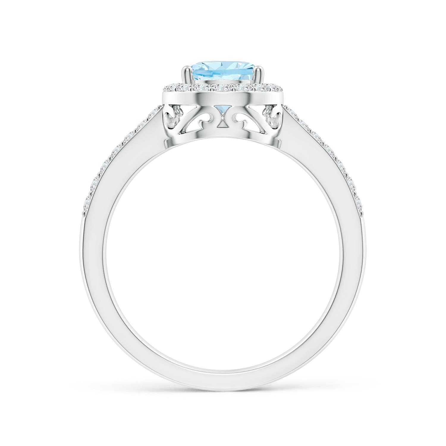 AAA - Aquamarine / 1.16 CT / 14 KT White Gold