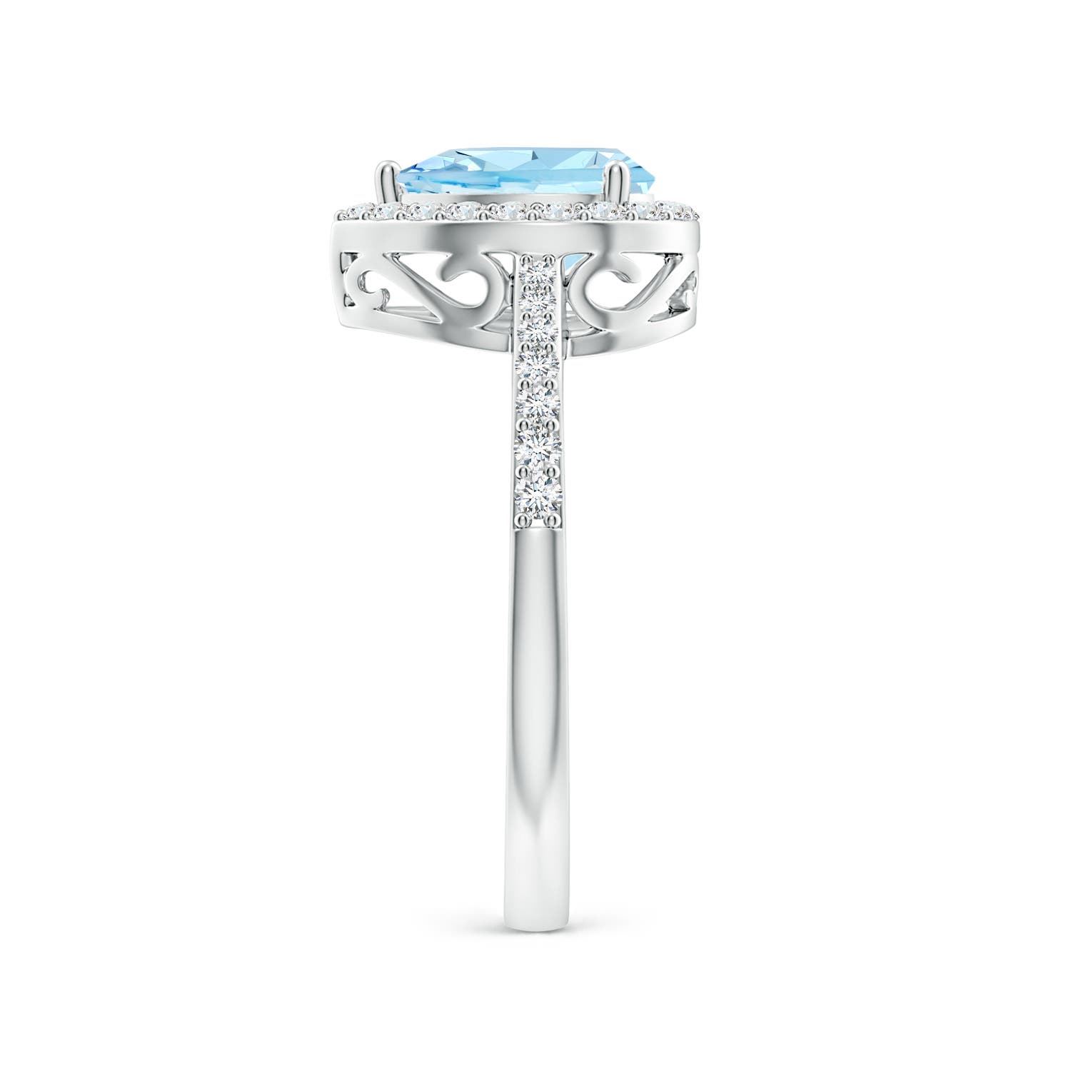 AAAA - Aquamarine / 1.16 CT / 14 KT White Gold