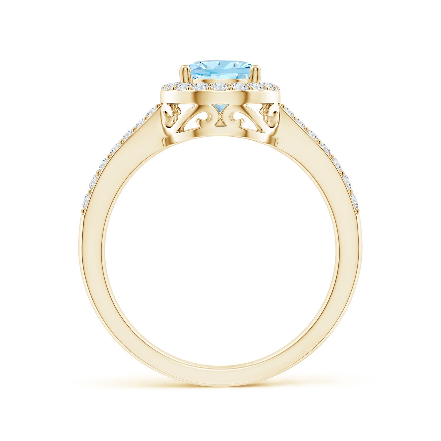 AAAA - Aquamarine / 1.16 CT / 14 KT Yellow Gold