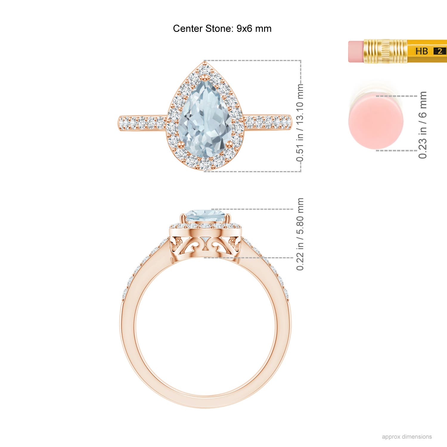 A - Aquamarine / 1.48 CT / 14 KT Rose Gold