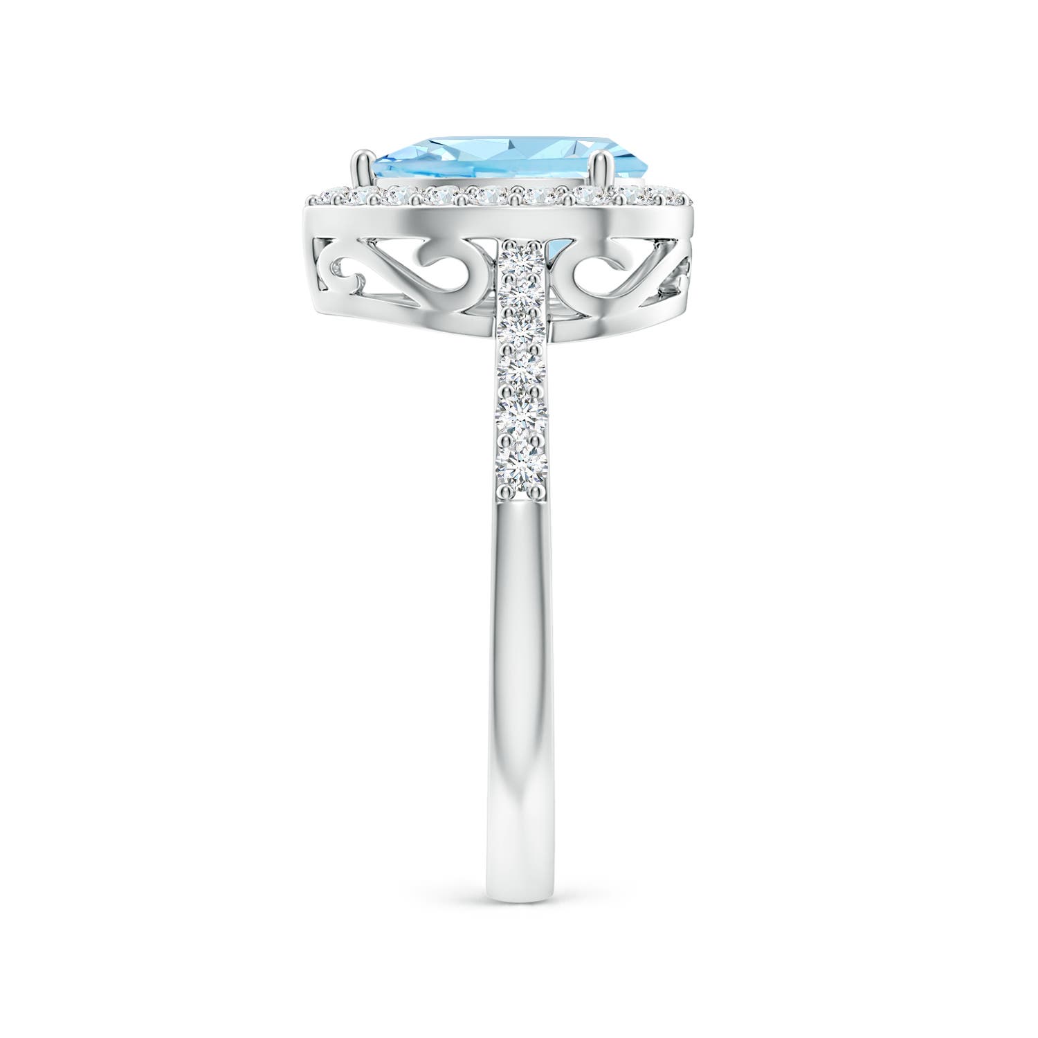 AAAA - Aquamarine / 1.48 CT / 14 KT White Gold