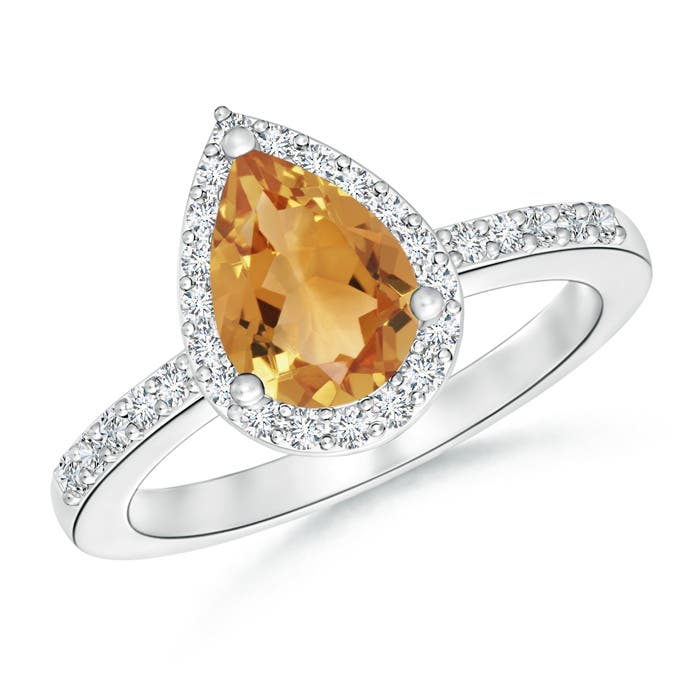 A - Citrine / 1.56 CT / 14 KT White Gold