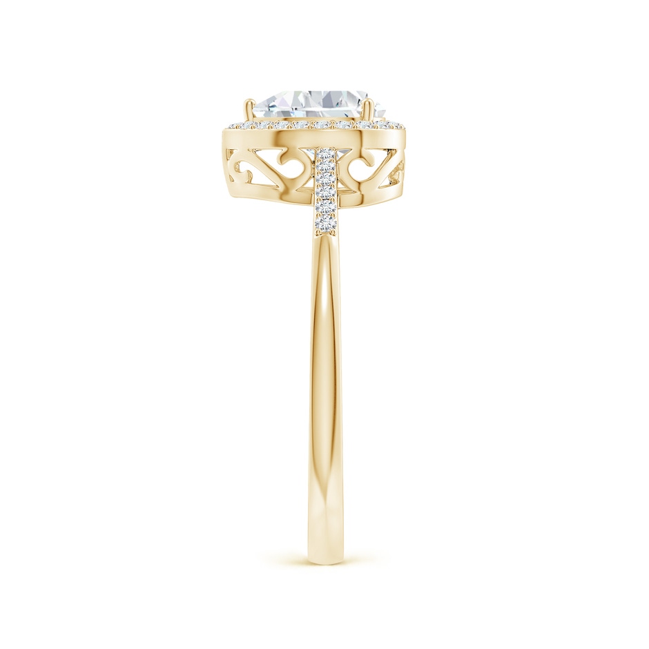 7x5mm GVS2 Pear Diamond Ring with Halo in Yellow Gold side 299