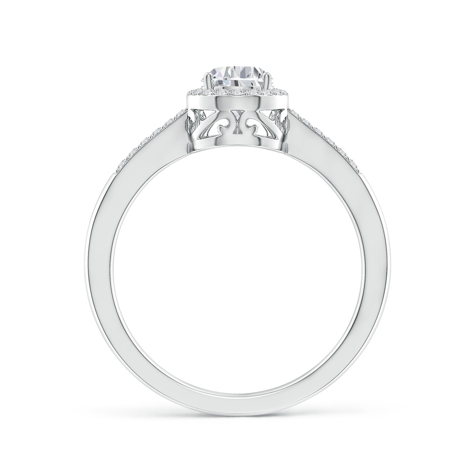 7x5mm HSI2 Pear Diamond Ring with Halo in White Gold side 199