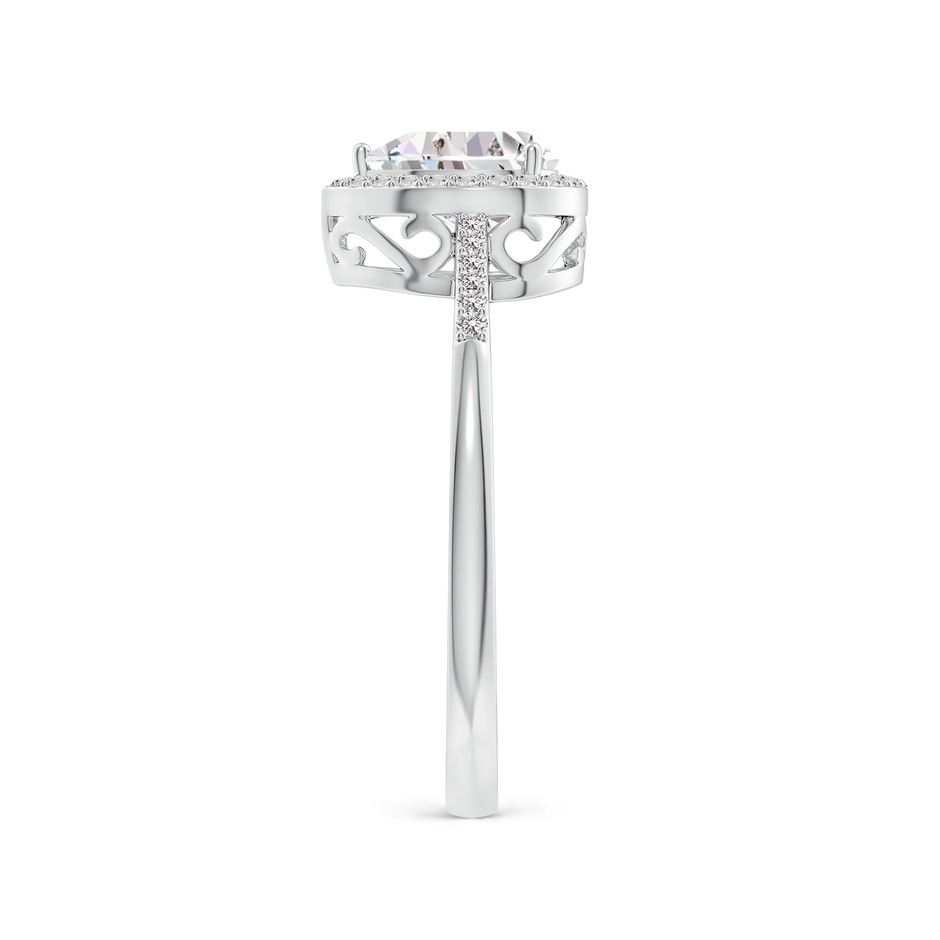 7x5mm IJI1I2 Pear Diamond Ring with Halo in P950 Platinum side 299