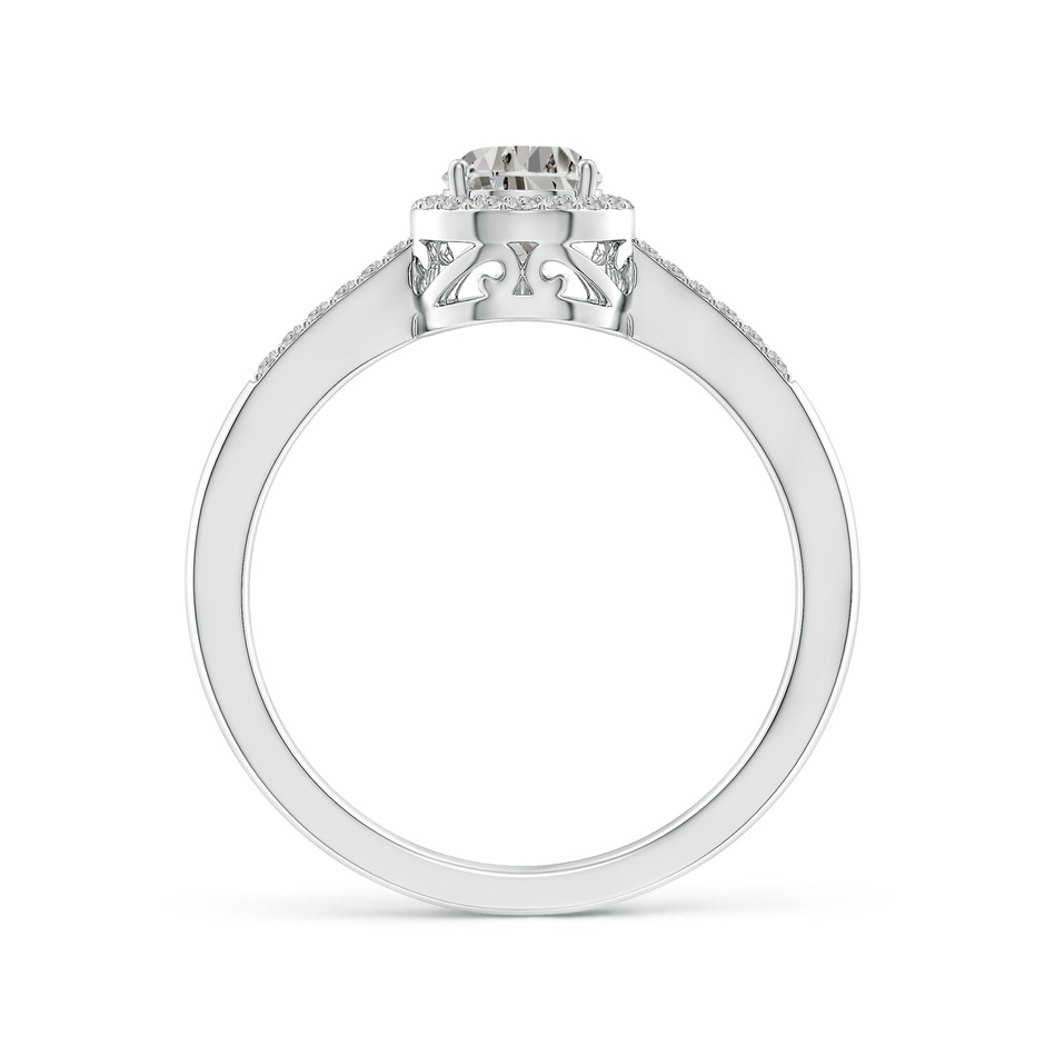 7x5mm KI3 Pear Diamond Ring with Halo in White Gold side 199