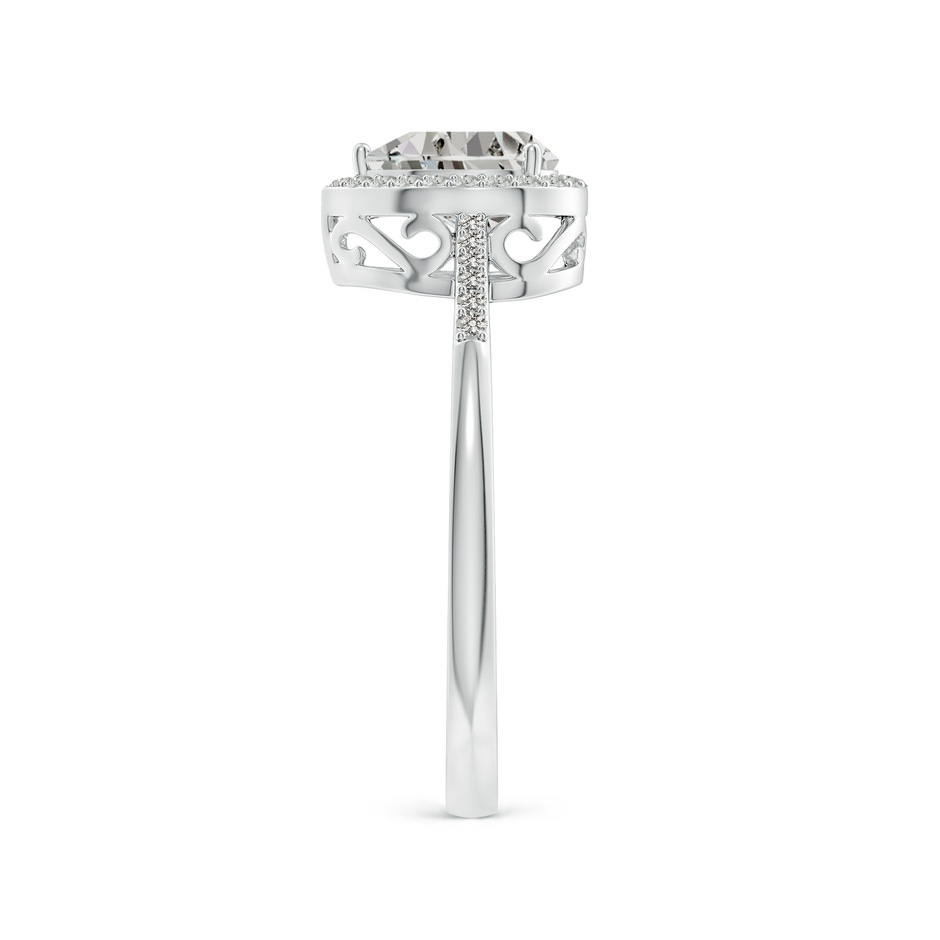 7x5mm KI3 Pear Diamond Ring with Halo in White Gold side 299