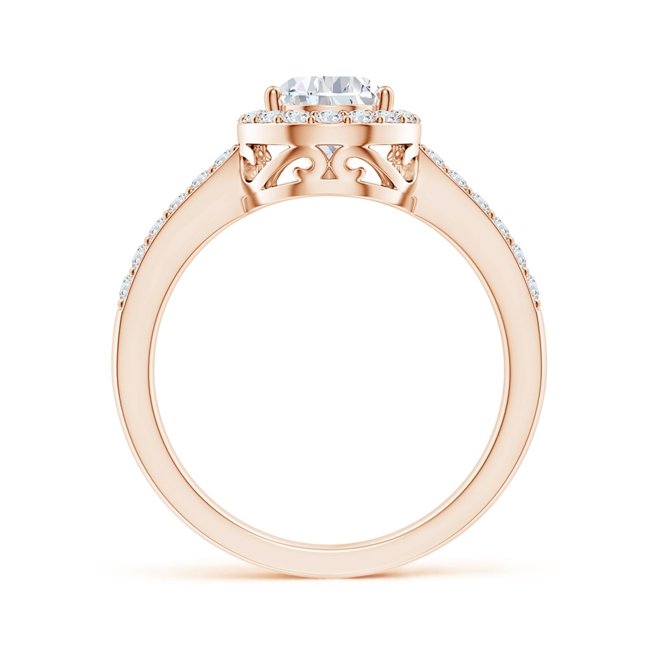 9x6mm GVS2 Pear Diamond Ring with Halo in Rose Gold side 199