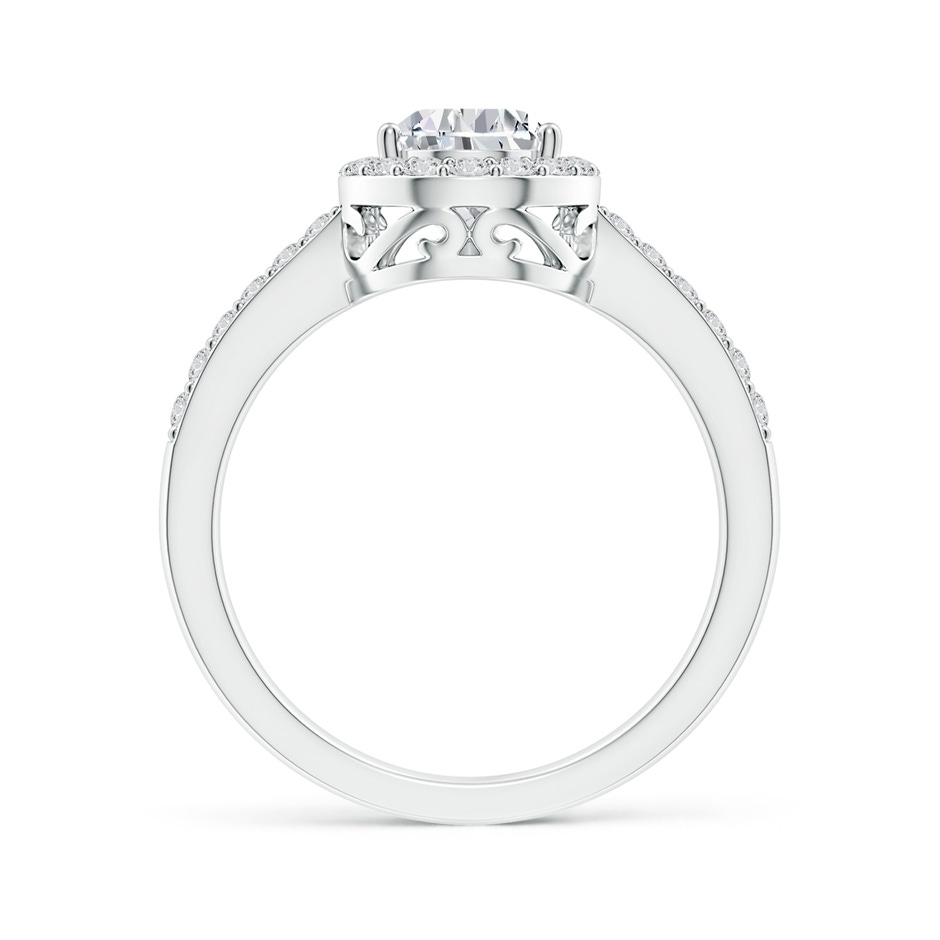9x6mm HSI2 Pear Diamond Ring with Halo in P950 Platinum side 199