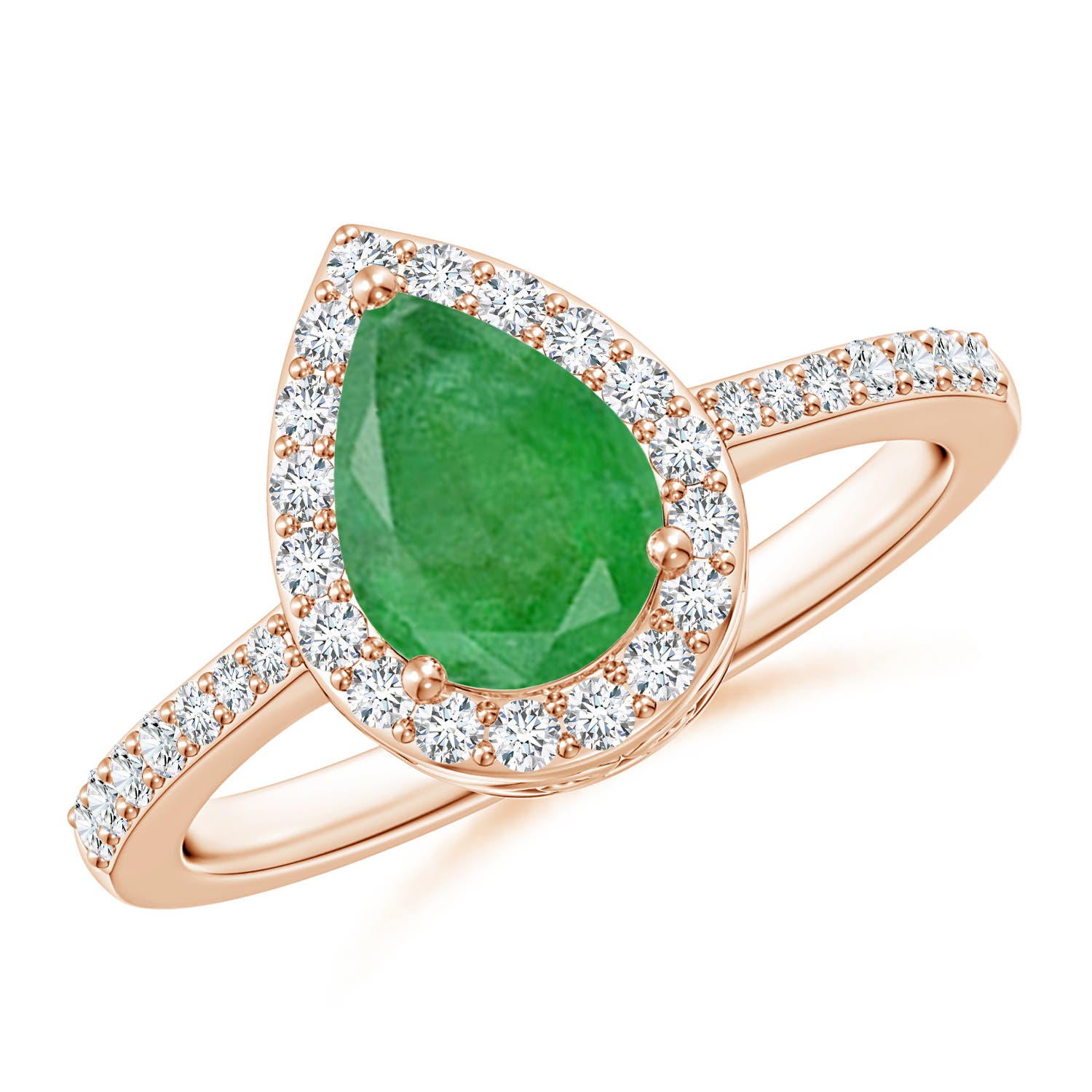 A - Emerald / 1.26 CT / 14 KT Rose Gold