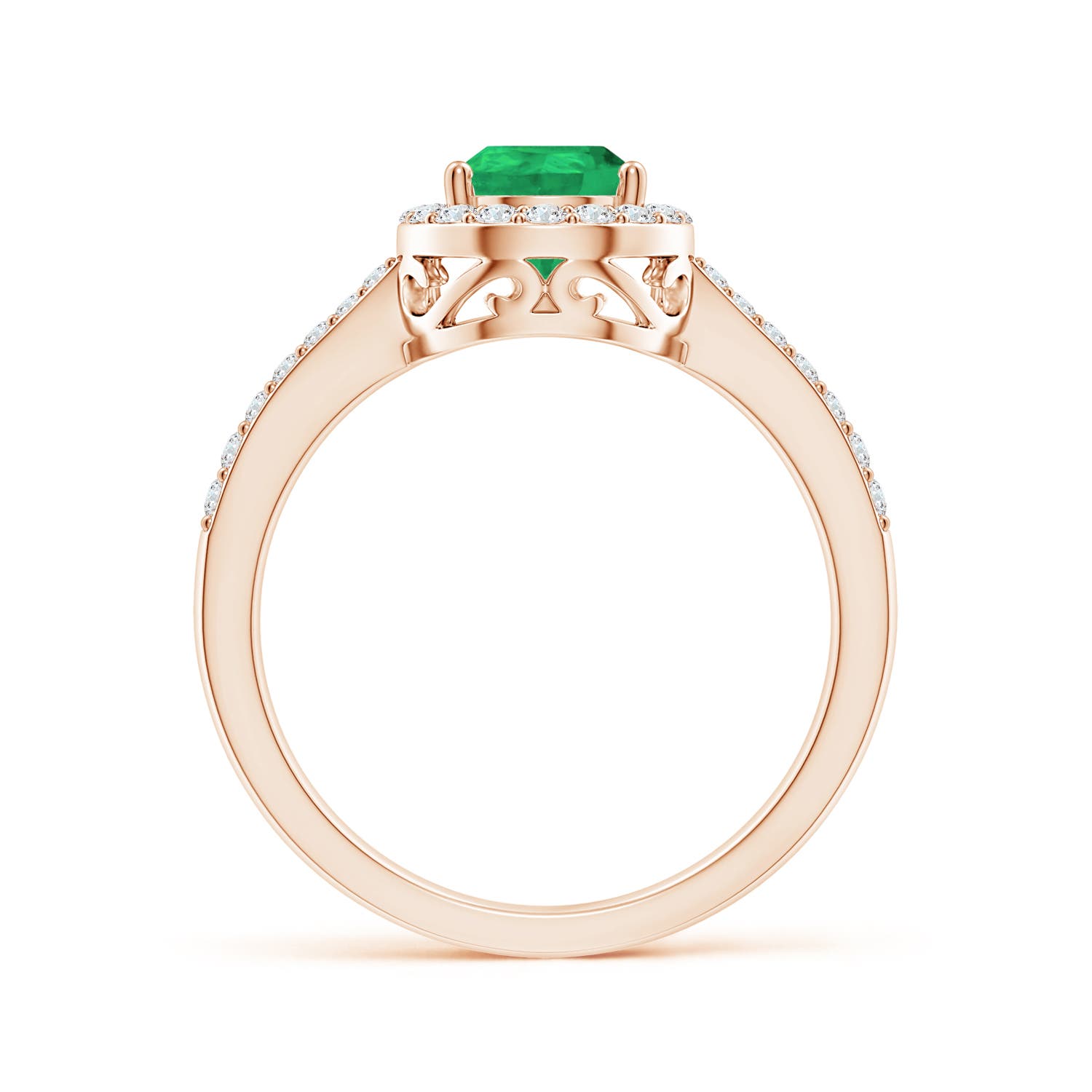 A - Emerald / 1.26 CT / 14 KT Rose Gold