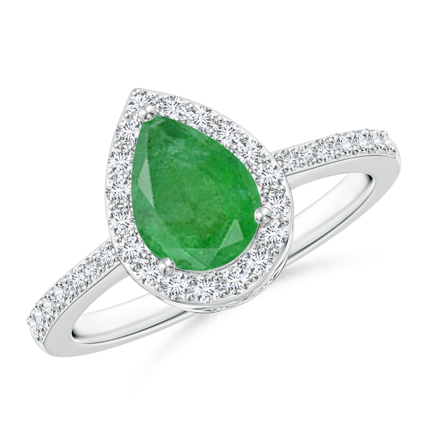 A - Emerald / 1.26 CT / 14 KT White Gold