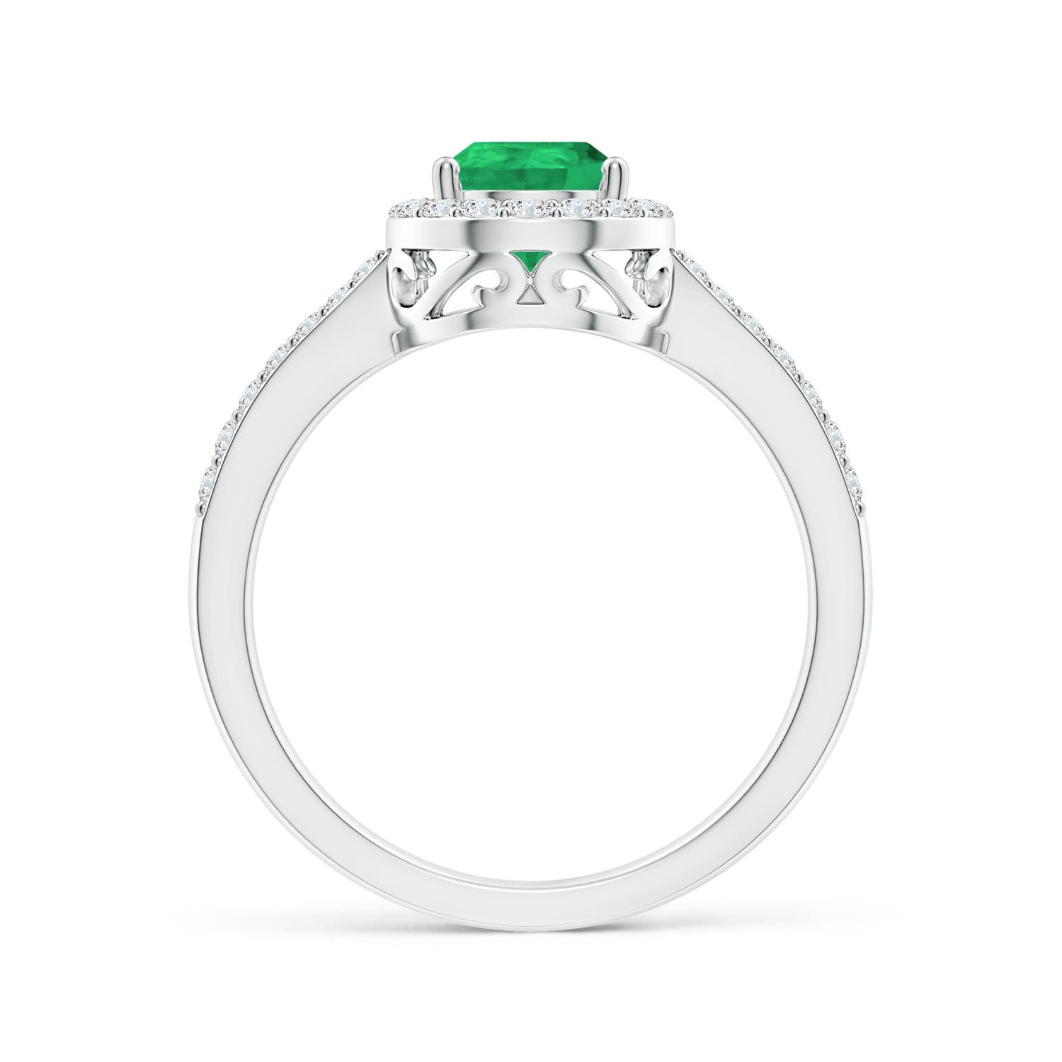 A - Emerald / 1.26 CT / 14 KT White Gold