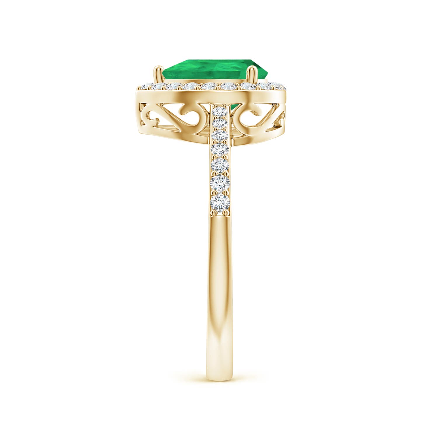 A - Emerald / 1.26 CT / 14 KT Yellow Gold