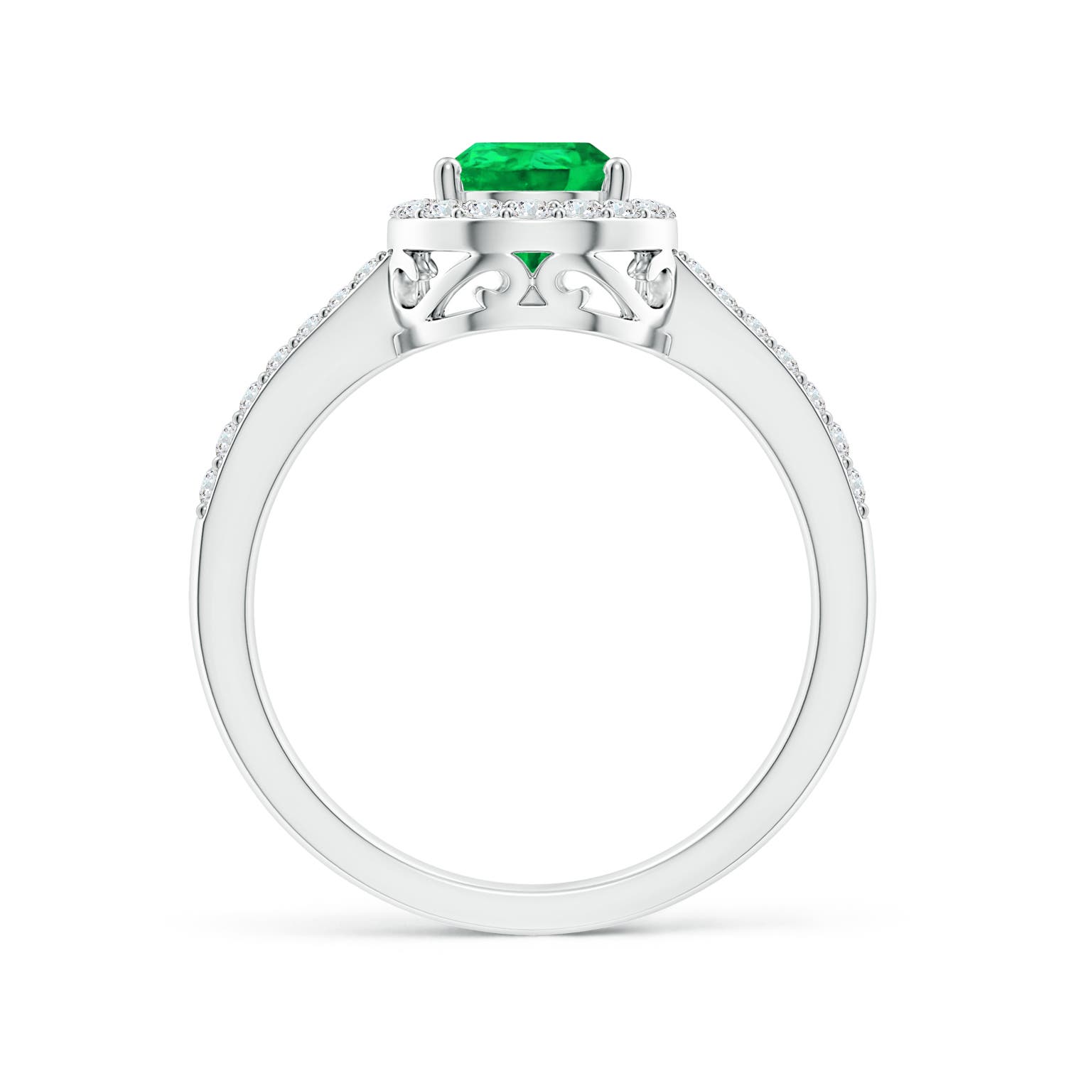 AAA - Emerald / 1.26 CT / 14 KT White Gold