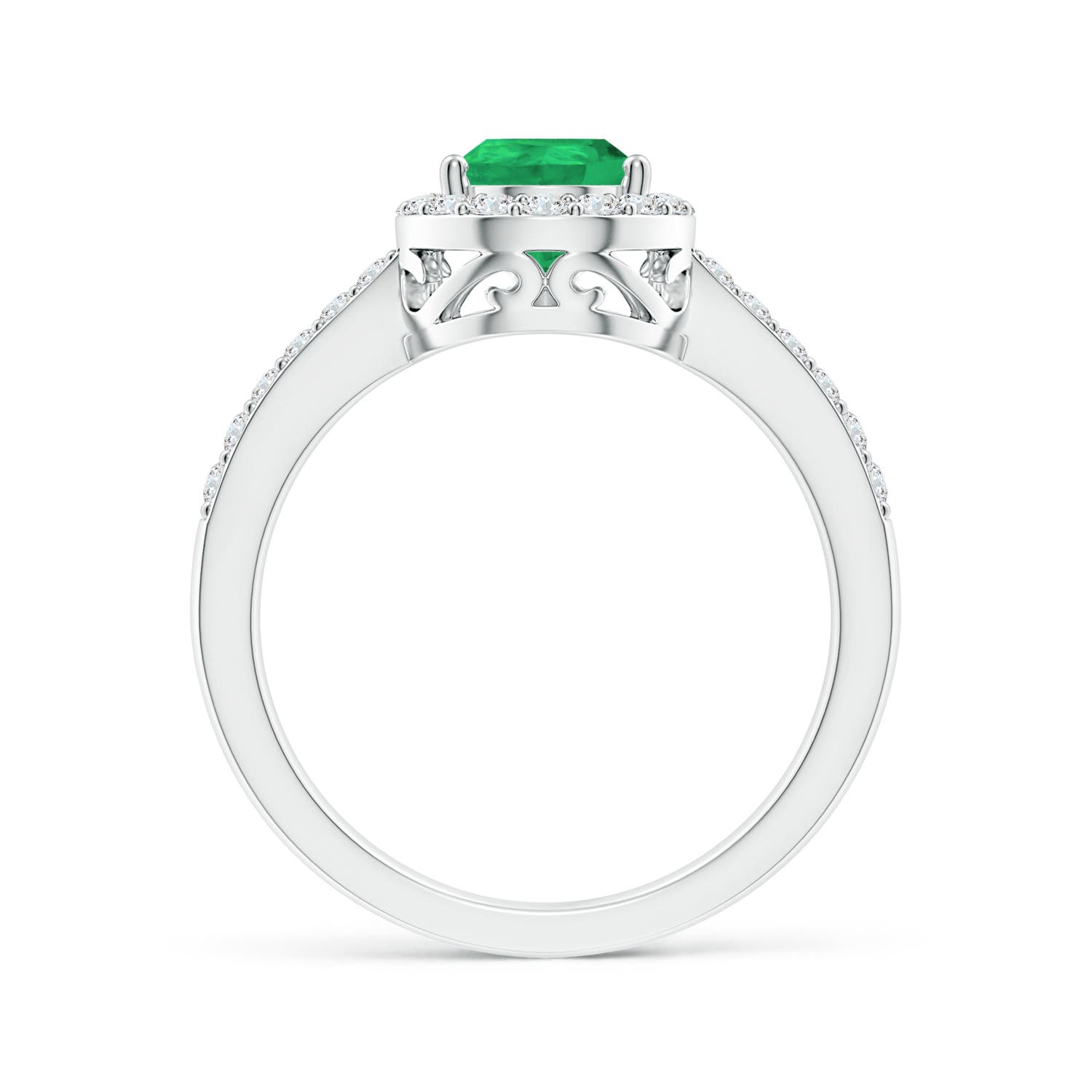 A - Emerald / 1.56 CT / 14 KT White Gold