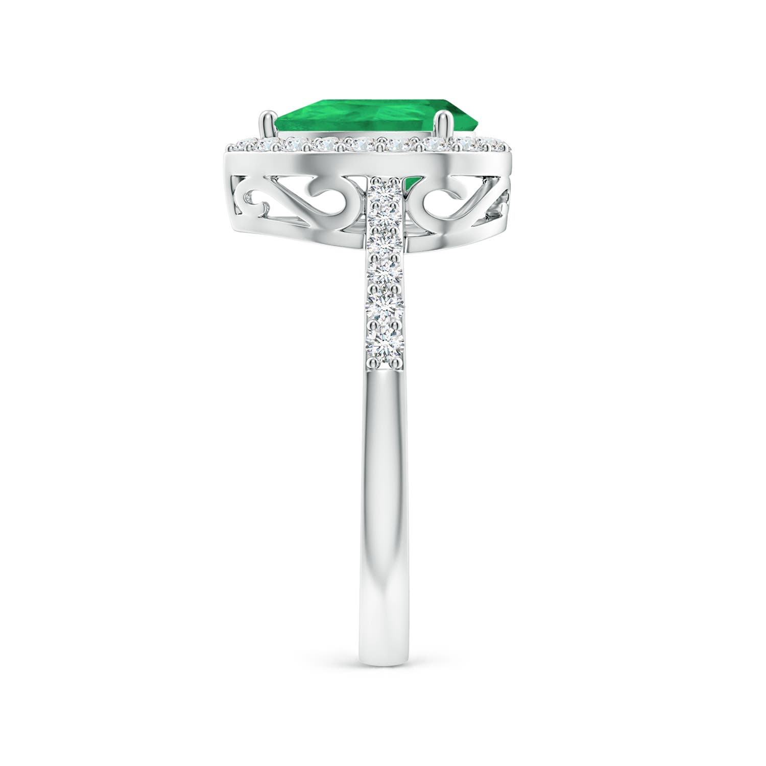 A - Emerald / 1.56 CT / 14 KT White Gold