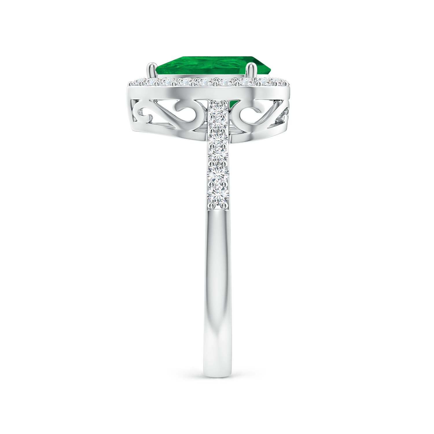 AA - Emerald / 1.56 CT / 14 KT White Gold