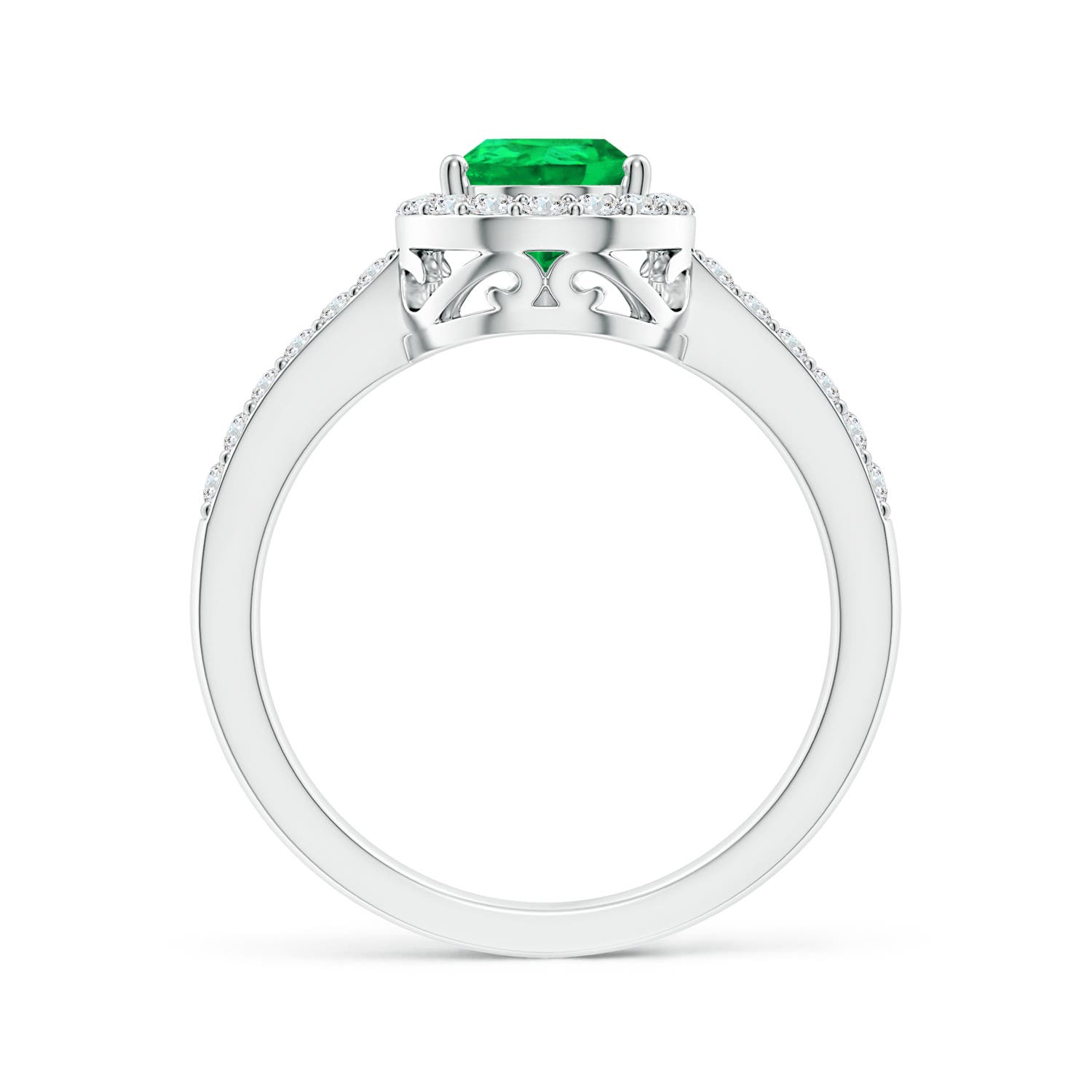 AAA - Emerald / 1.56 CT / 14 KT White Gold