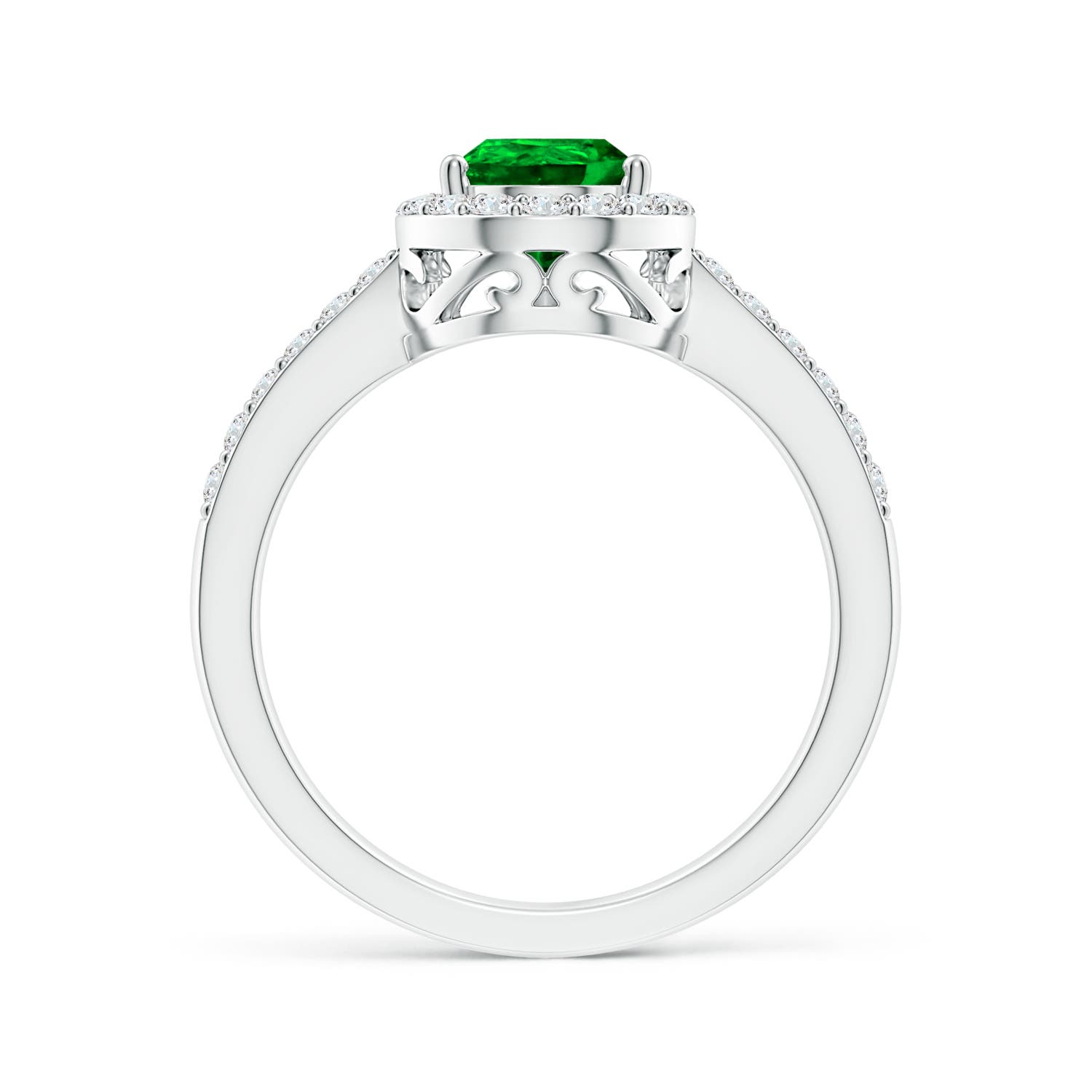 AAAA - Emerald / 1.56 CT / 14 KT White Gold