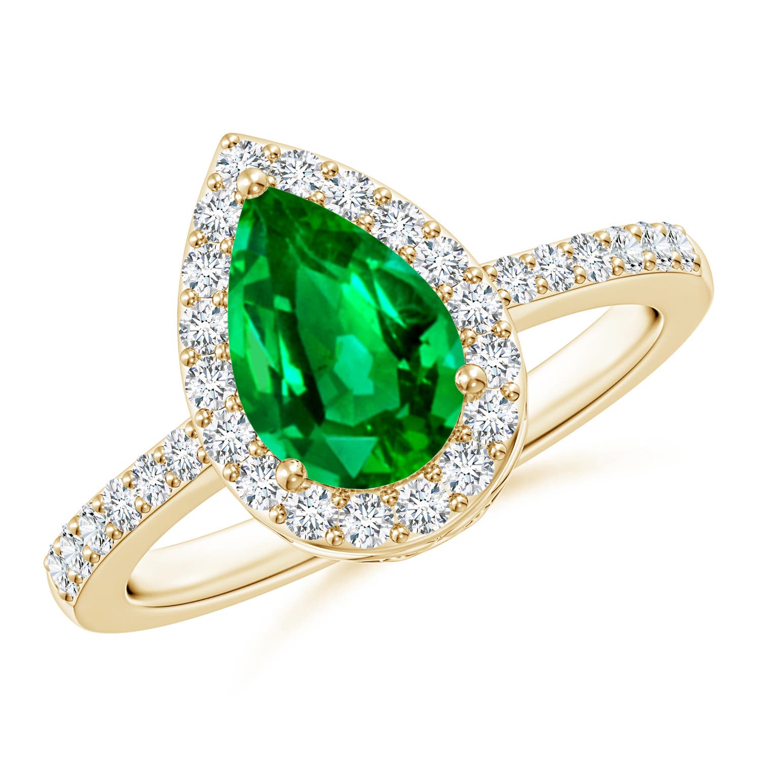 AAAA - Emerald / 1.56 CT / 14 KT Yellow Gold