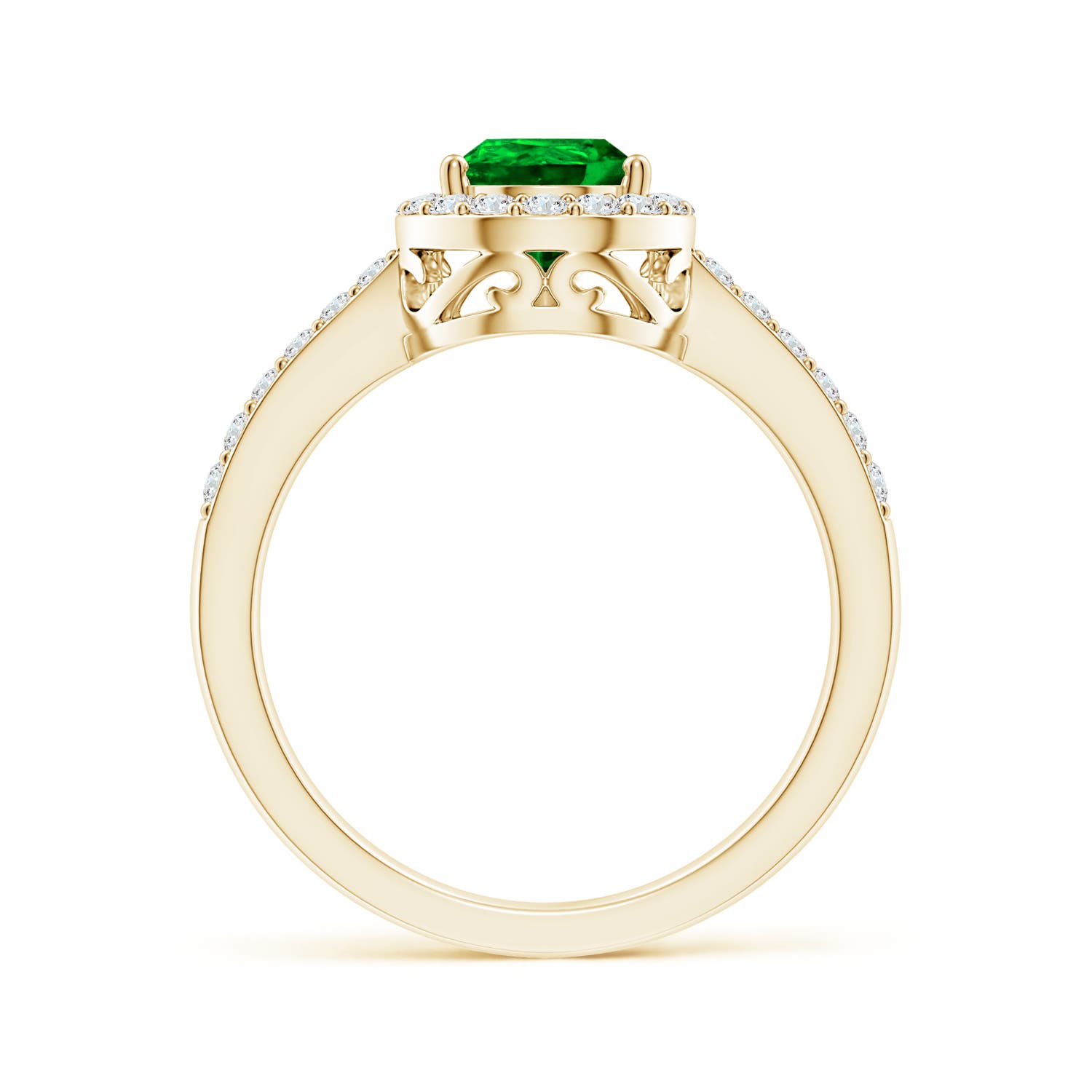 AAAA - Emerald / 1.56 CT / 14 KT Yellow Gold