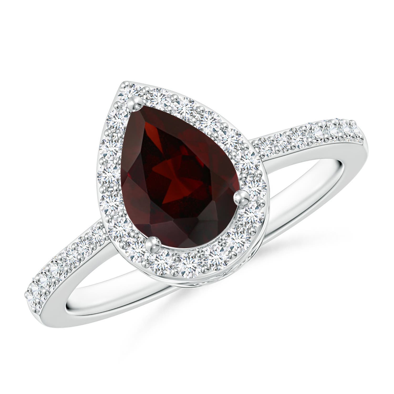 A - Garnet / 1.61 CT / 14 KT White Gold