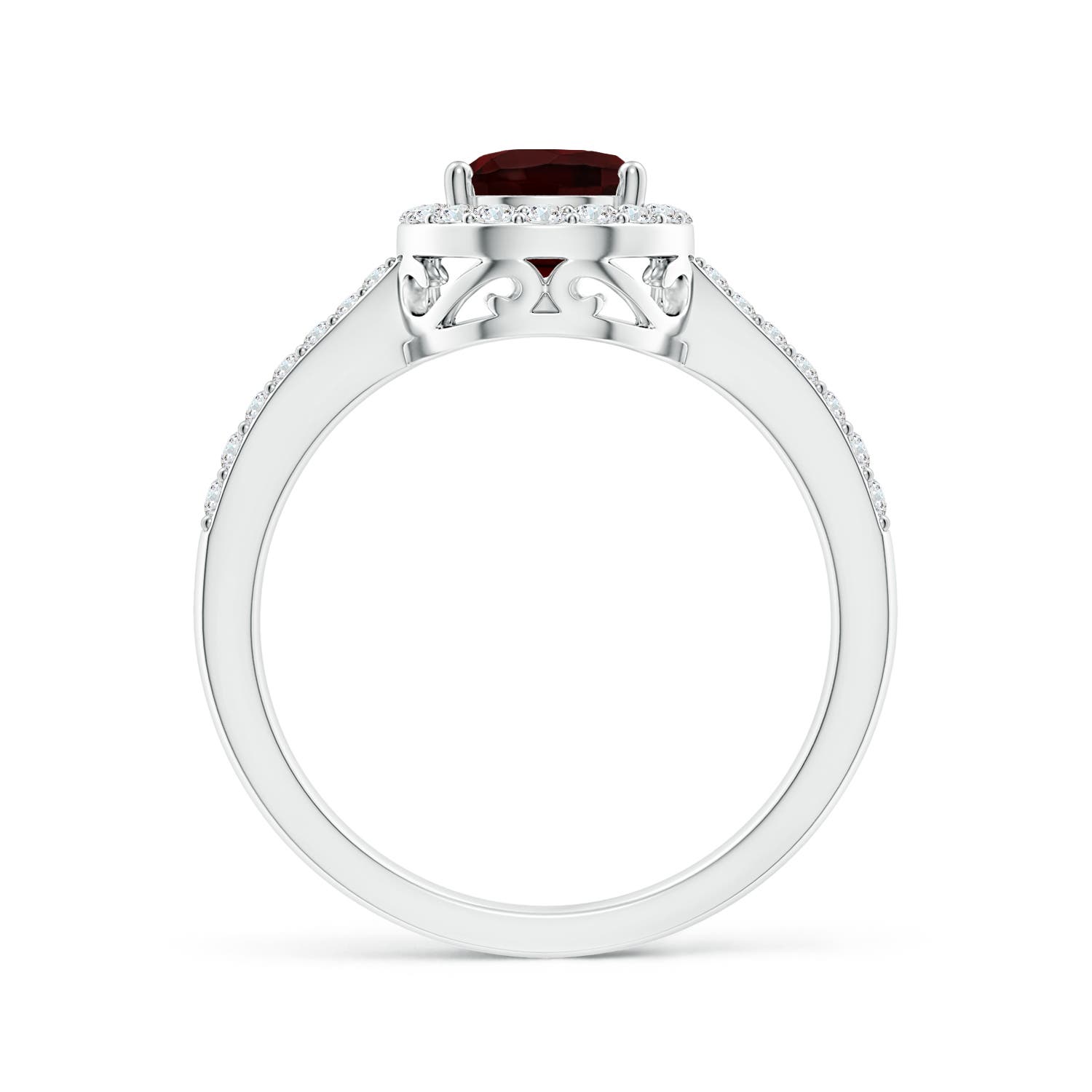 A - Garnet / 1.61 CT / 14 KT White Gold