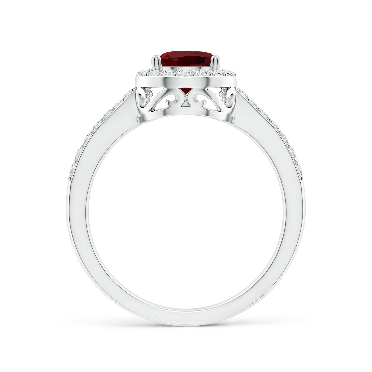 AAA - Garnet / 1.61 CT / 14 KT White Gold