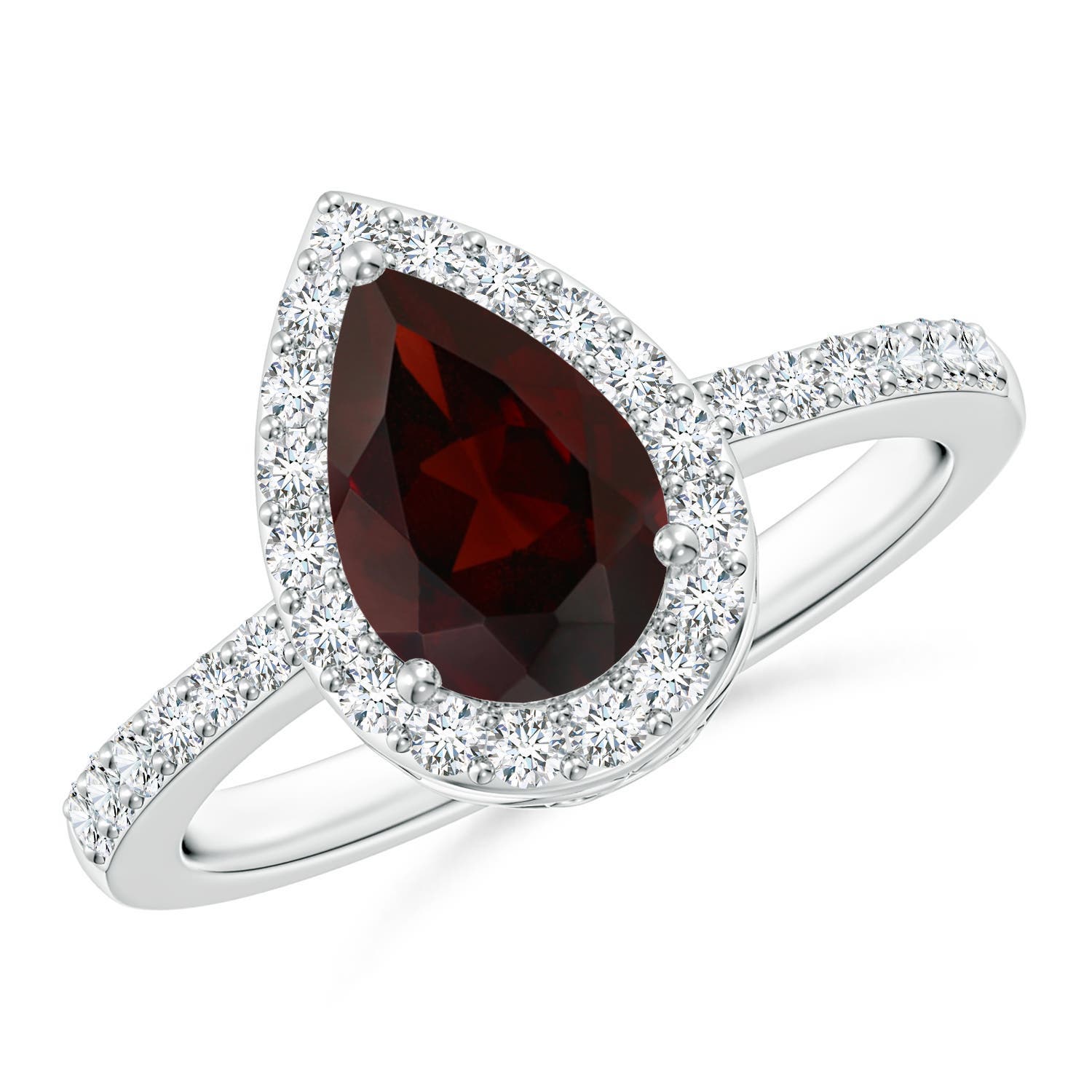 A - Garnet / 1.86 CT / 14 KT White Gold