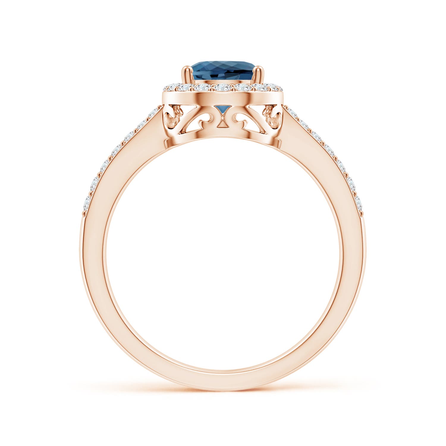 A - London Blue Topaz / 1.56 CT / 14 KT Rose Gold