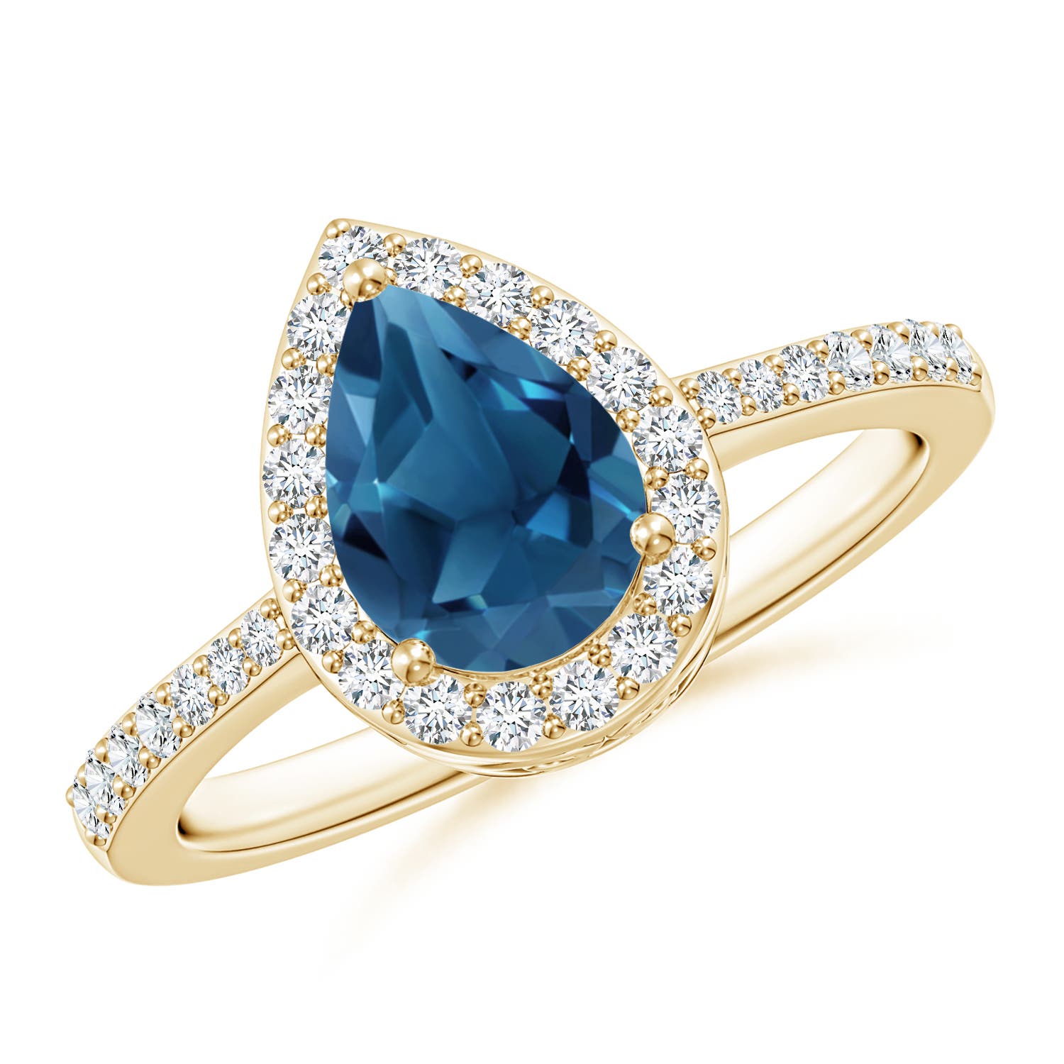 AA - London Blue Topaz / 1.56 CT / 14 KT Yellow Gold