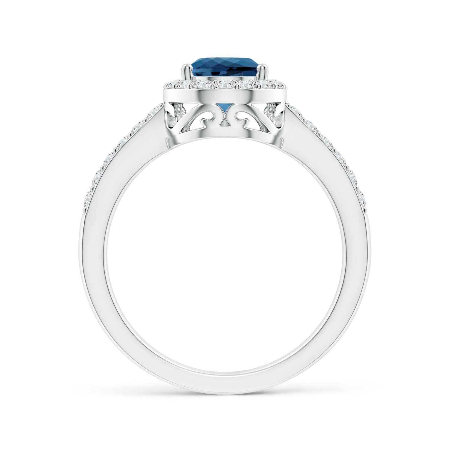 AA - London Blue Topaz / 2.01 CT / 14 KT White Gold