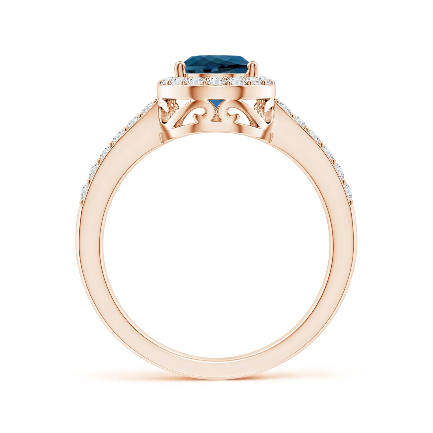 AAA - London Blue Topaz / 2.01 CT / 14 KT Rose Gold