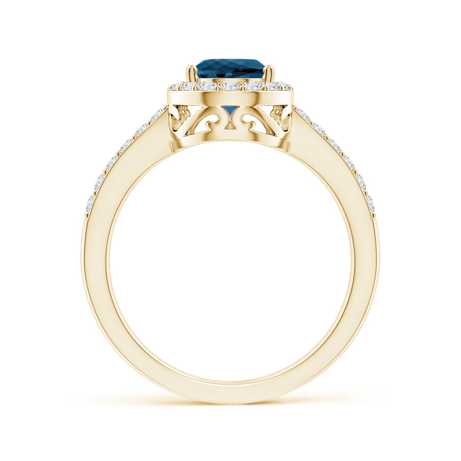 AAA - London Blue Topaz / 2.01 CT / 14 KT Yellow Gold