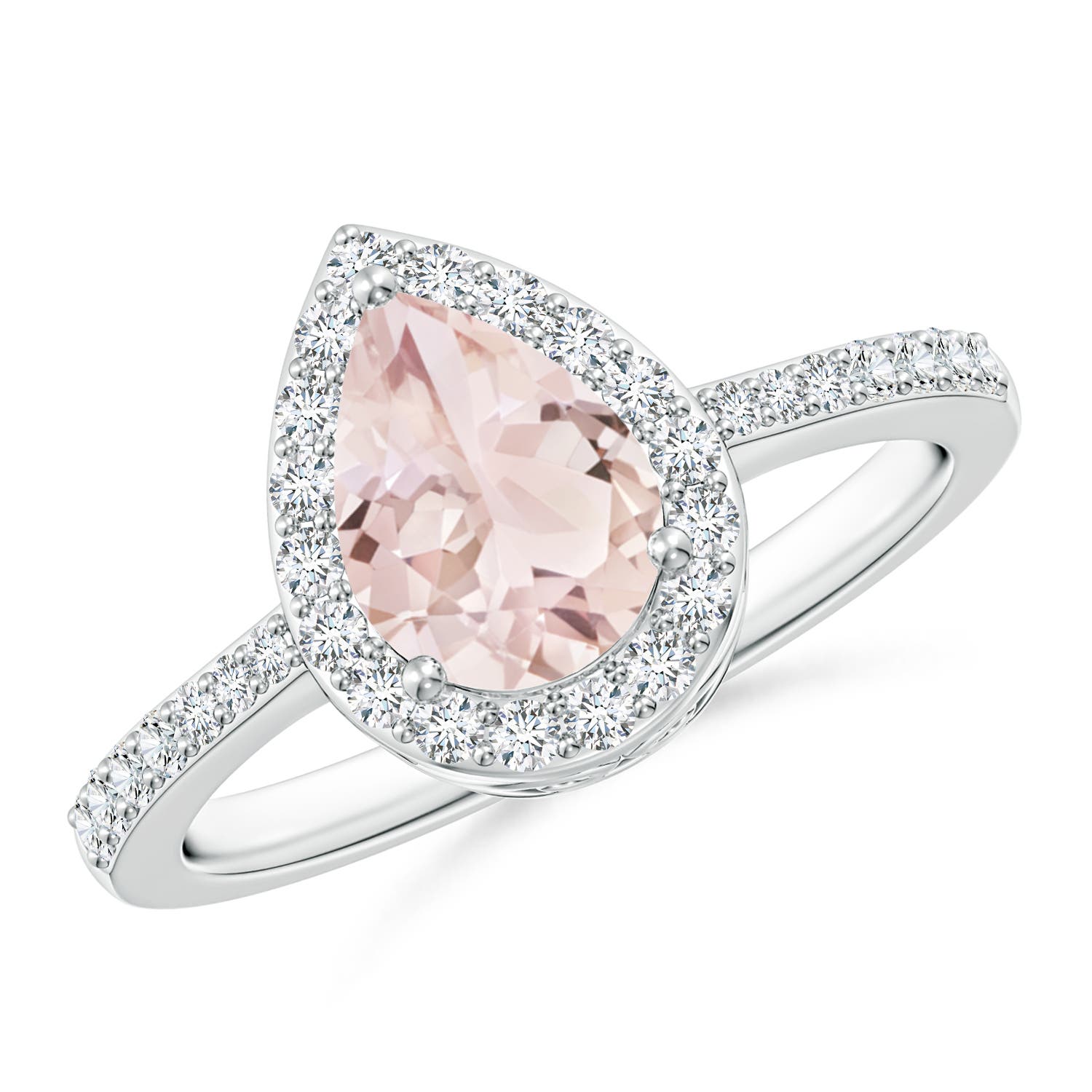 A - Morganite / 1.26 CT / 14 KT White Gold