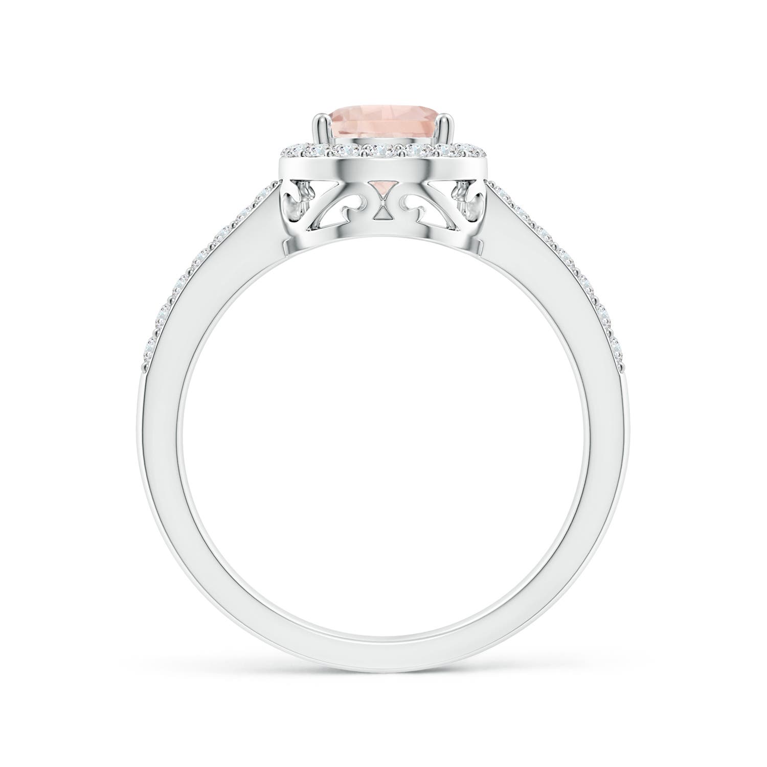 A - Morganite / 1.26 CT / 14 KT White Gold