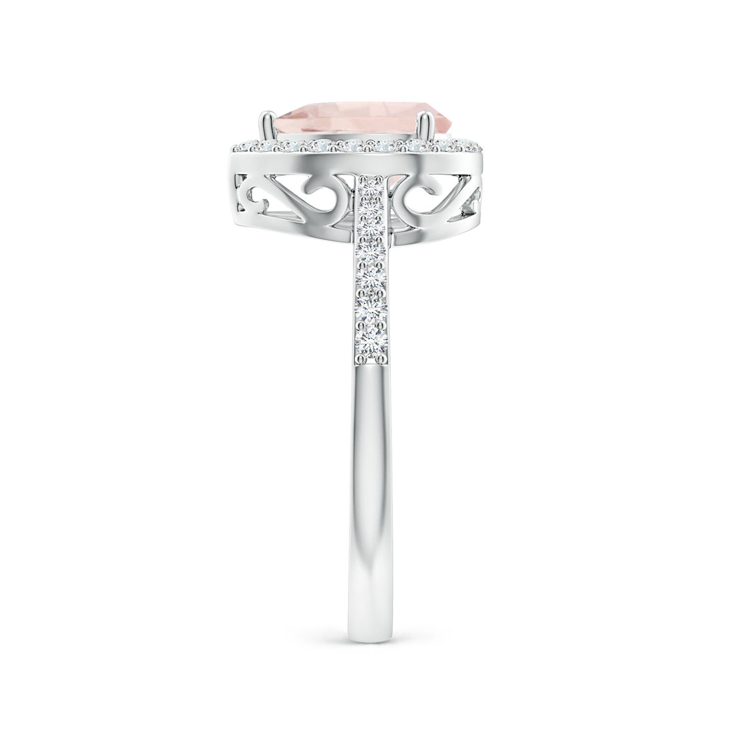 A - Morganite / 1.26 CT / 14 KT White Gold