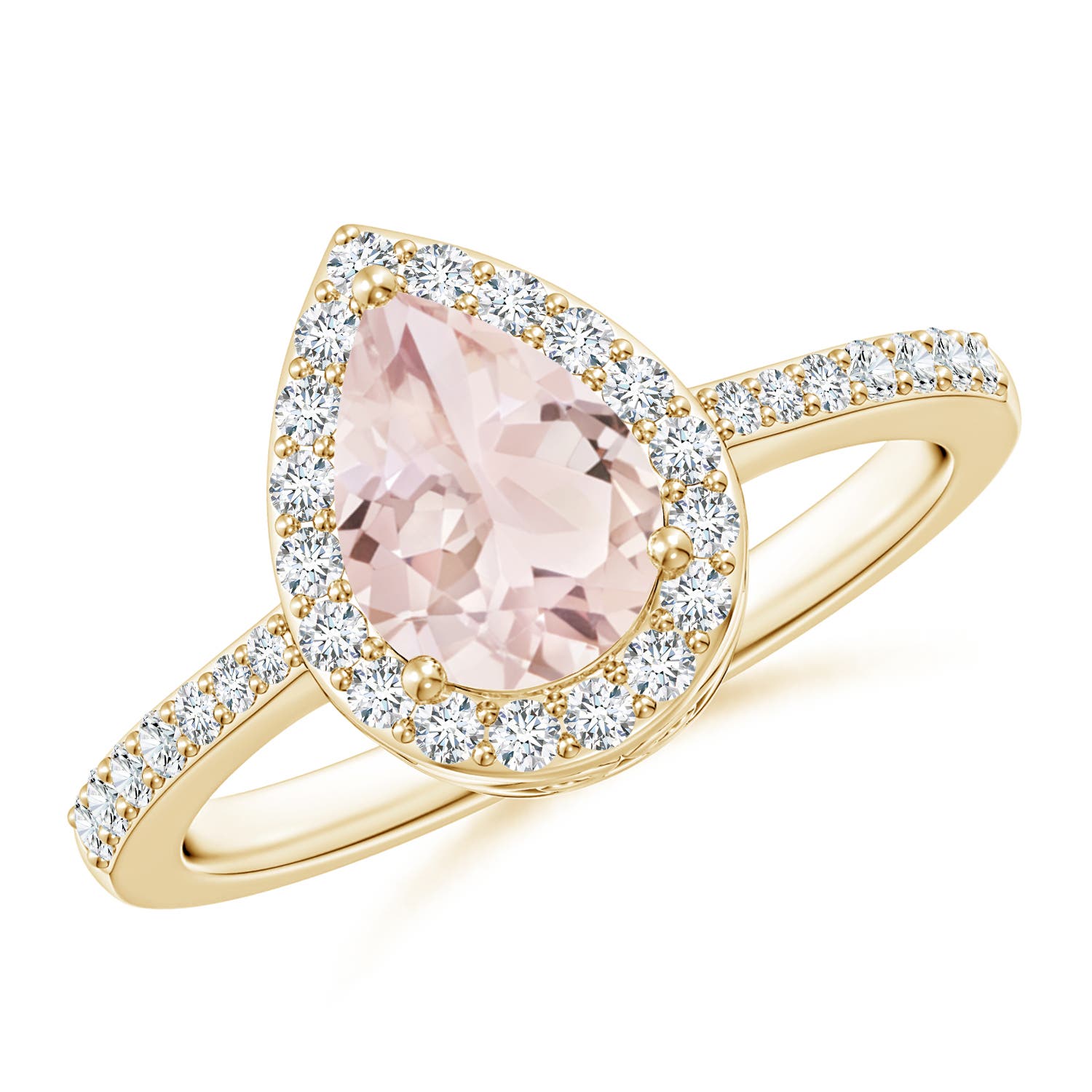 A - Morganite / 1.26 CT / 14 KT Yellow Gold