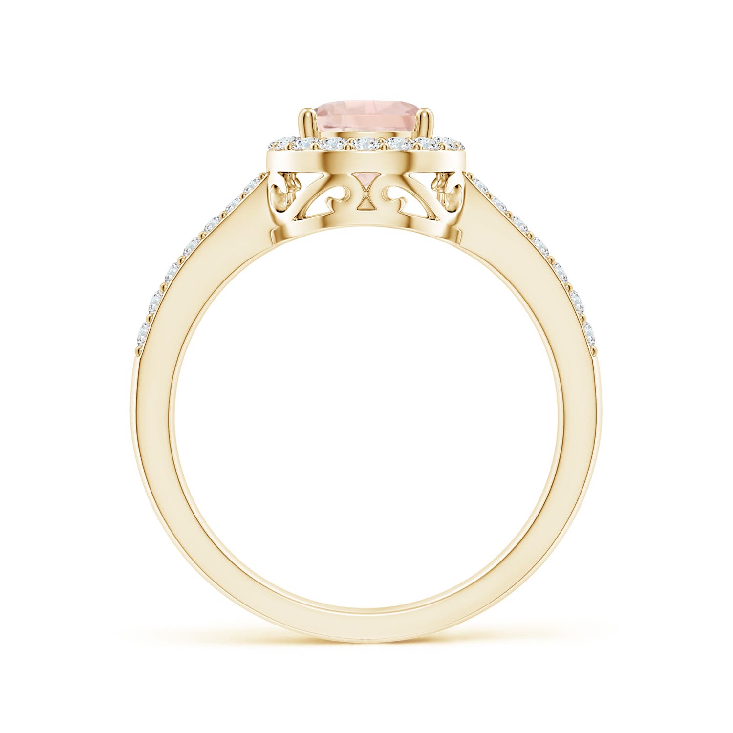 A - Morganite / 1.26 CT / 14 KT Yellow Gold