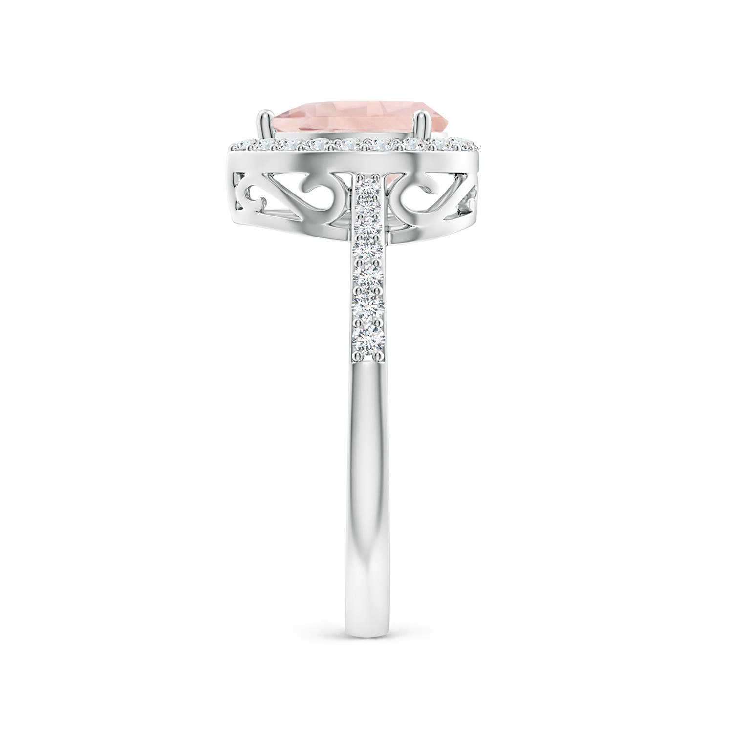 AA - Morganite / 1.26 CT / 14 KT White Gold