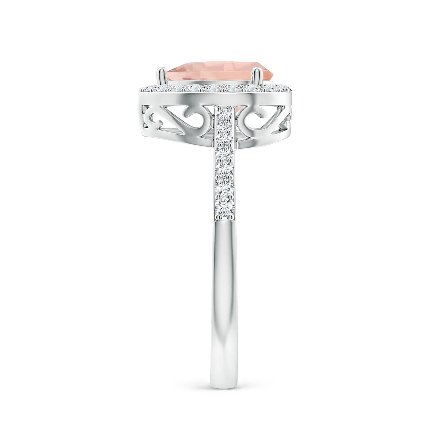 AAA - Morganite / 1.26 CT / 14 KT White Gold