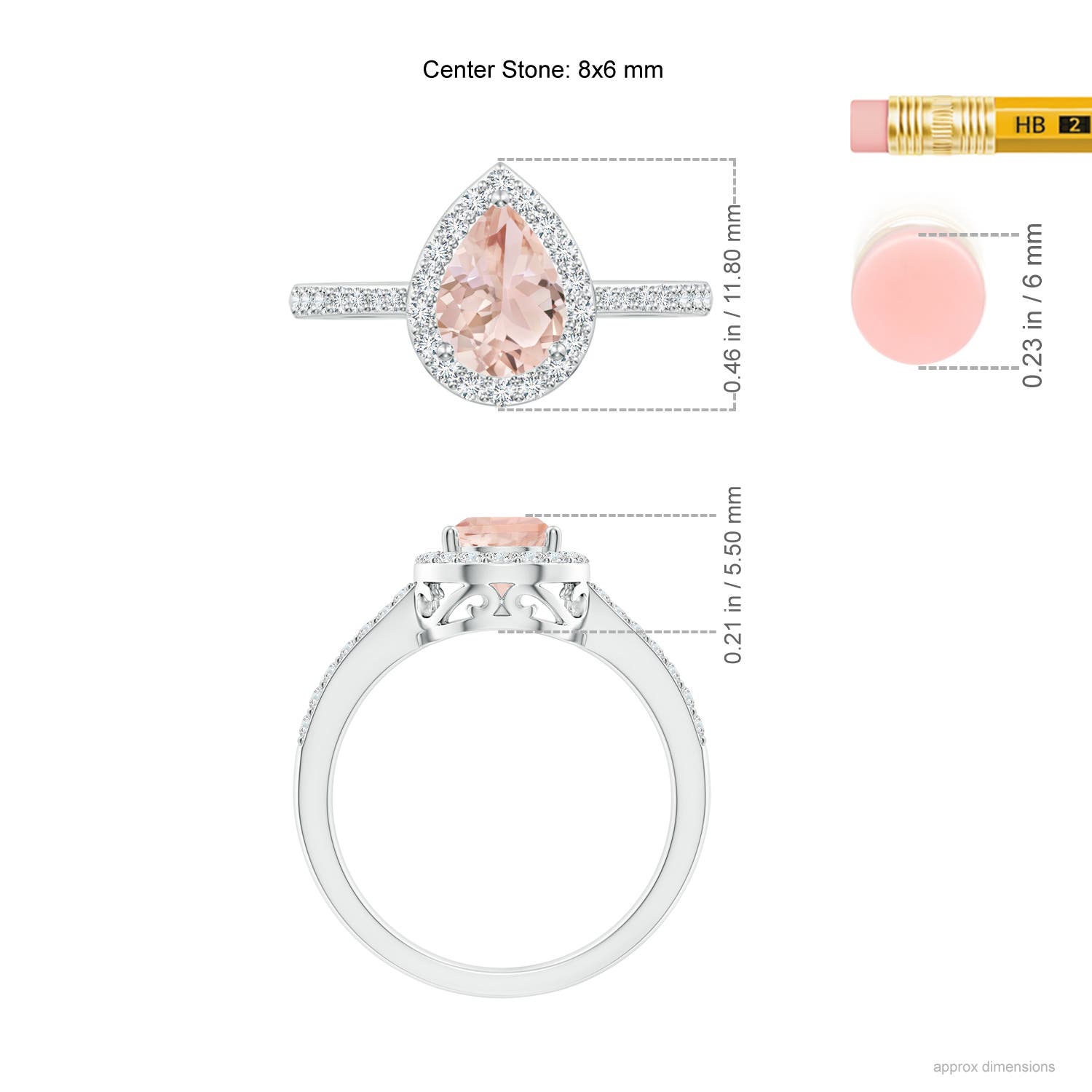 AAA - Morganite / 1.26 CT / 14 KT White Gold